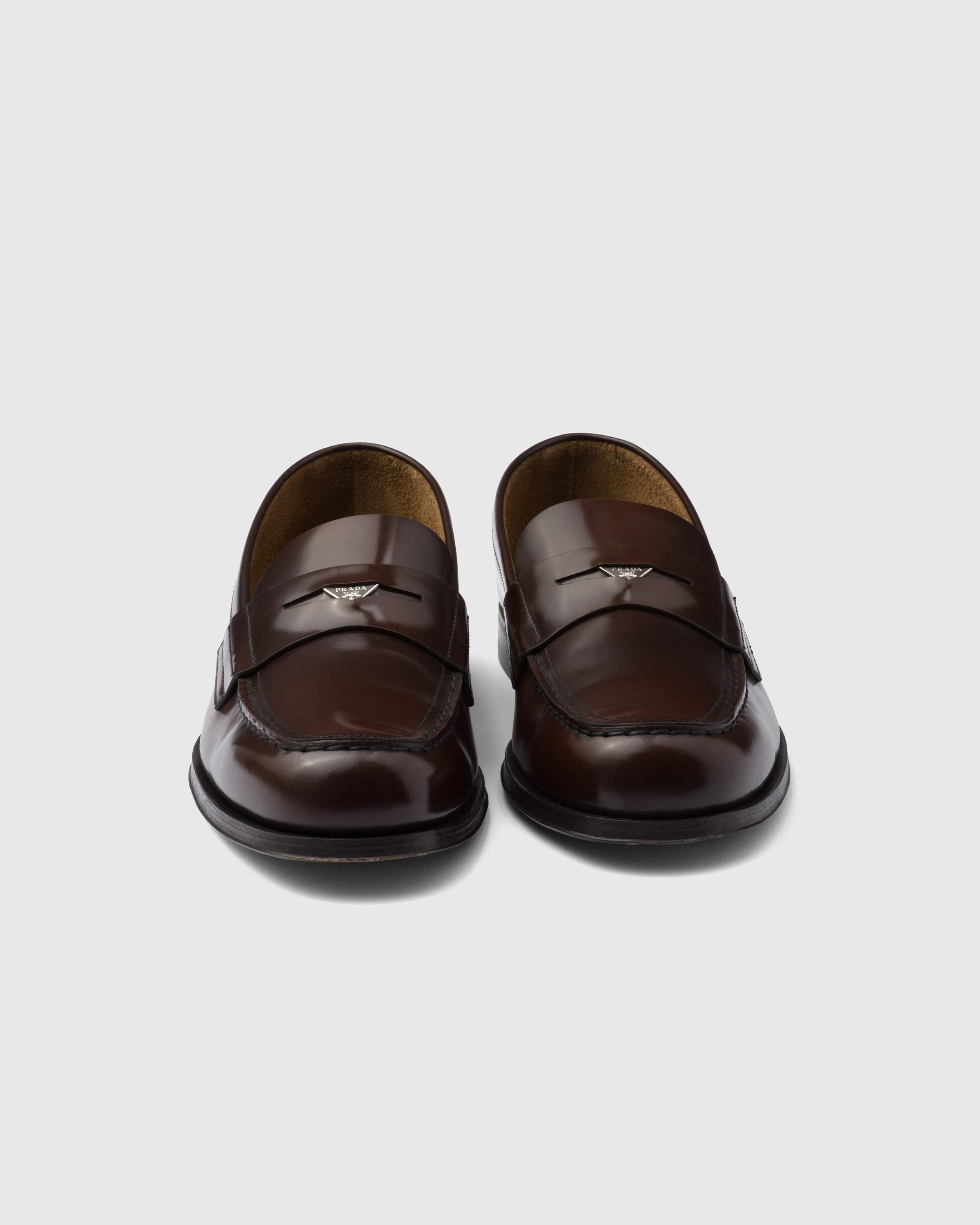 Brushed leather loafers - 6
