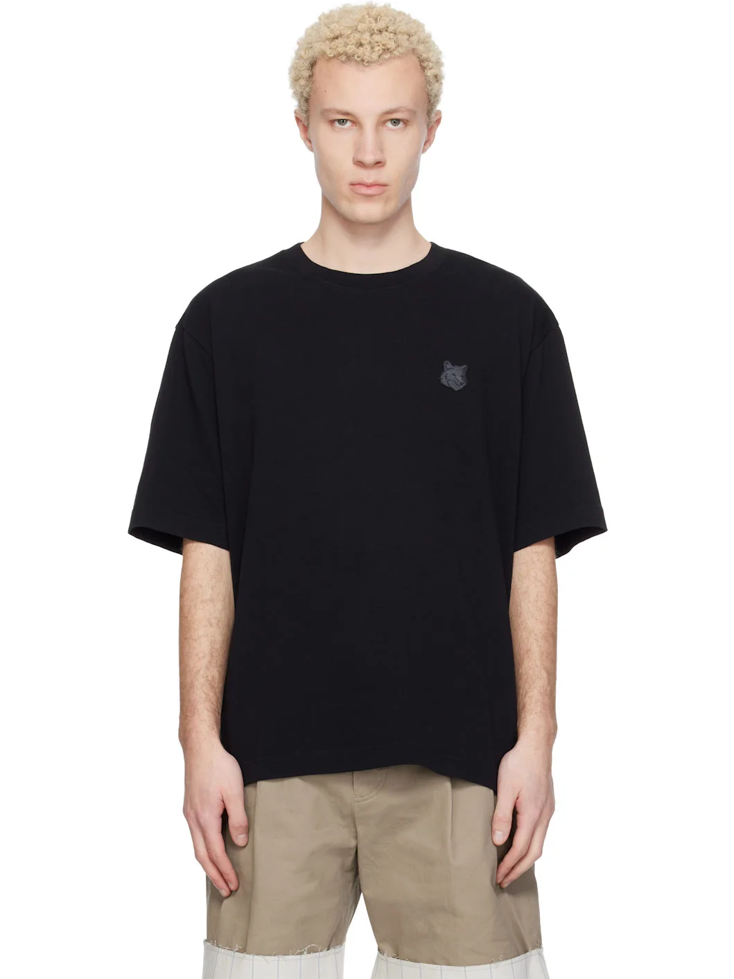 Black Fox Head Oversize T-shirt - 1