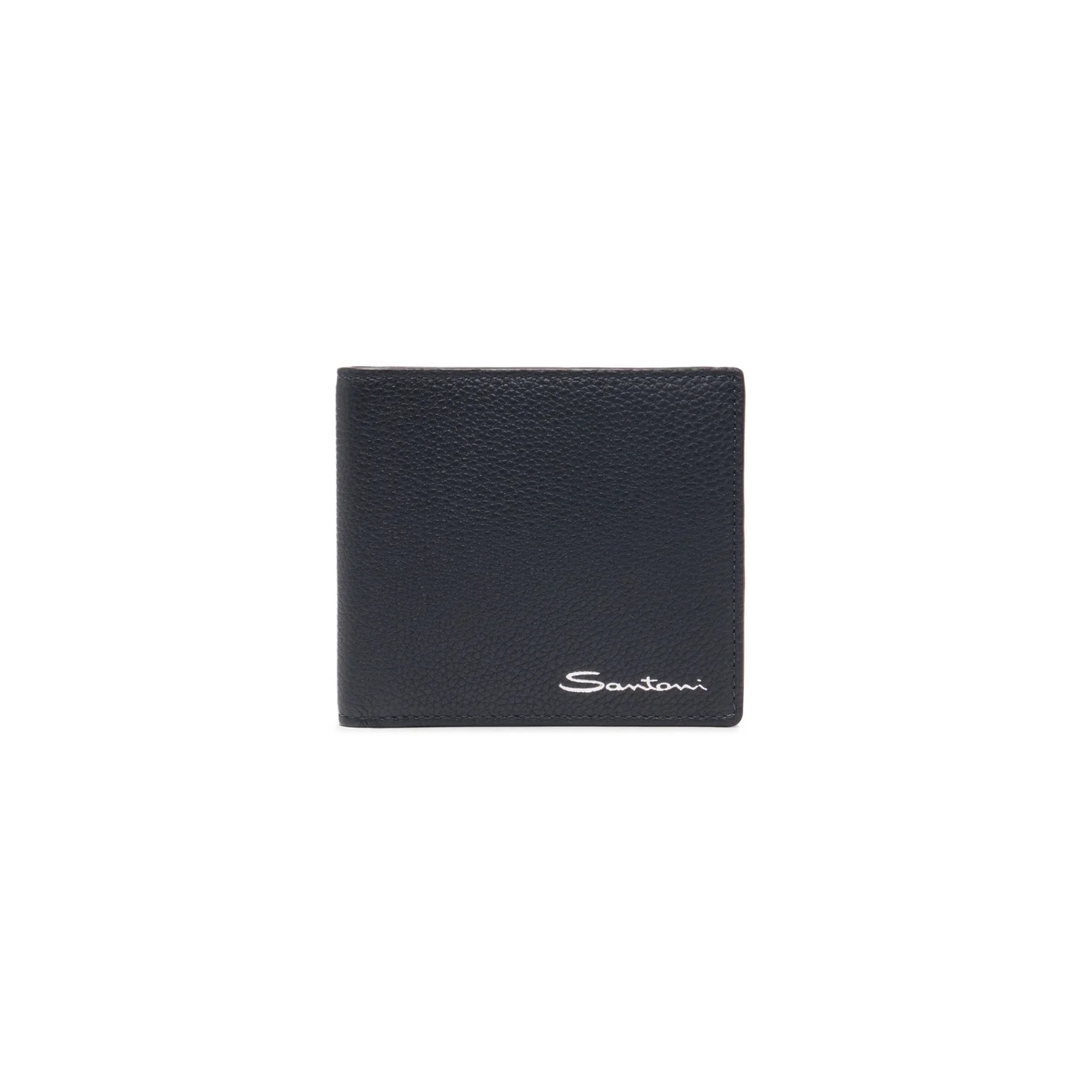 Blue tumbled leather wallet - 1