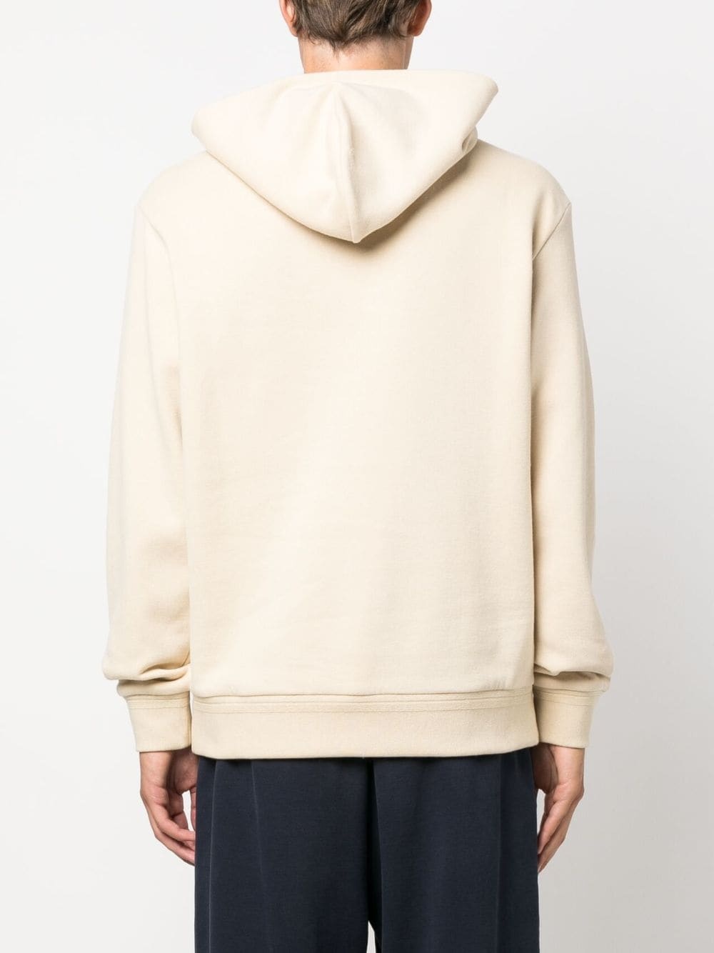 pouch-pocket cotton-cashmere hoodie - 4