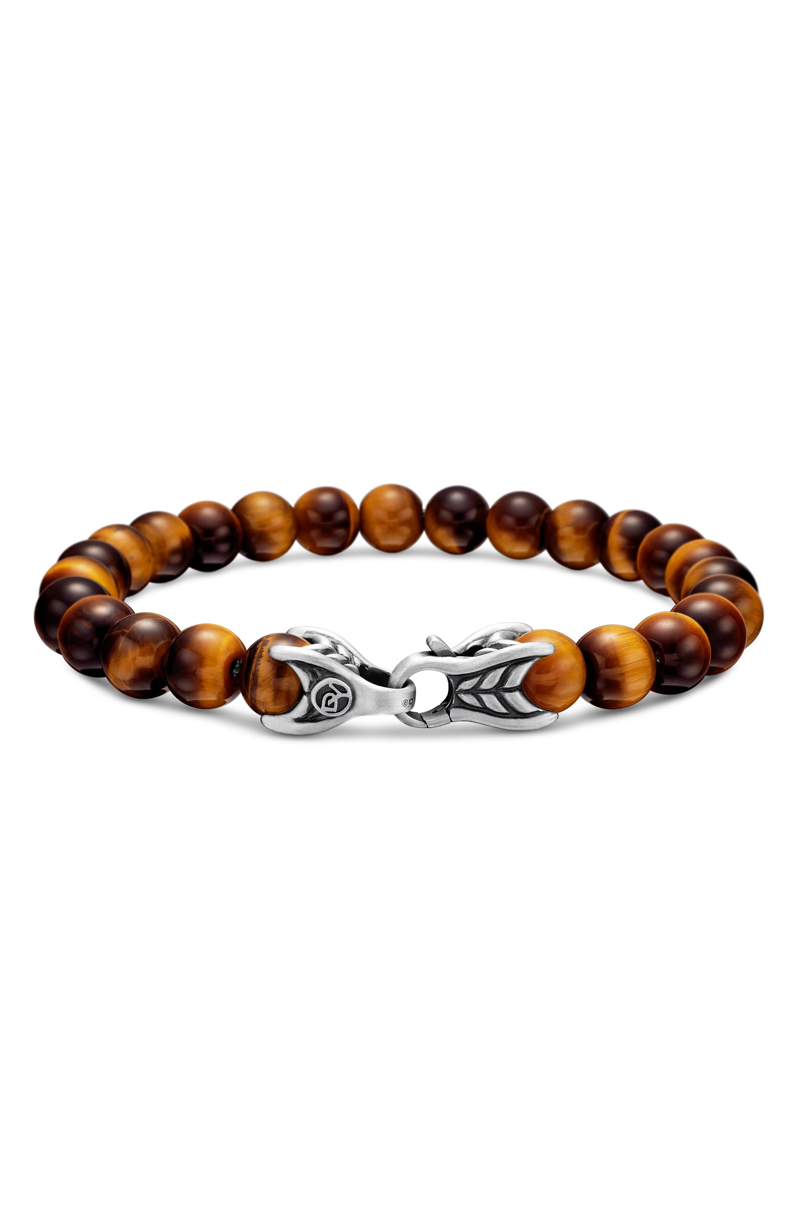 David Yurman Men's Spiritual Beads Bracelet in Tiger Eye at Nordstrom - 5
