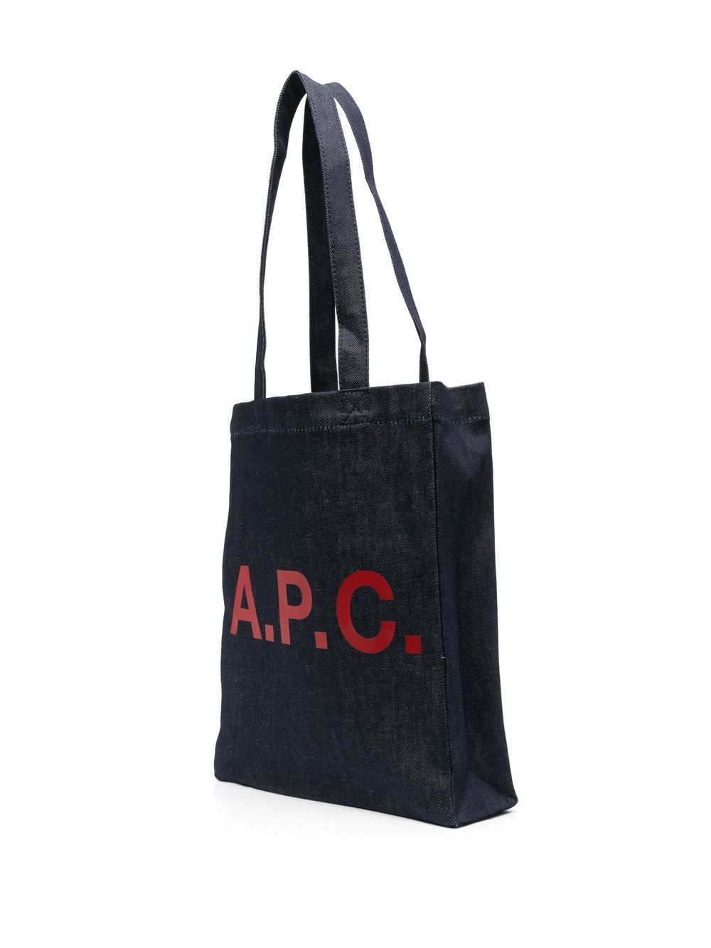 logo-print denim tote bag - 5