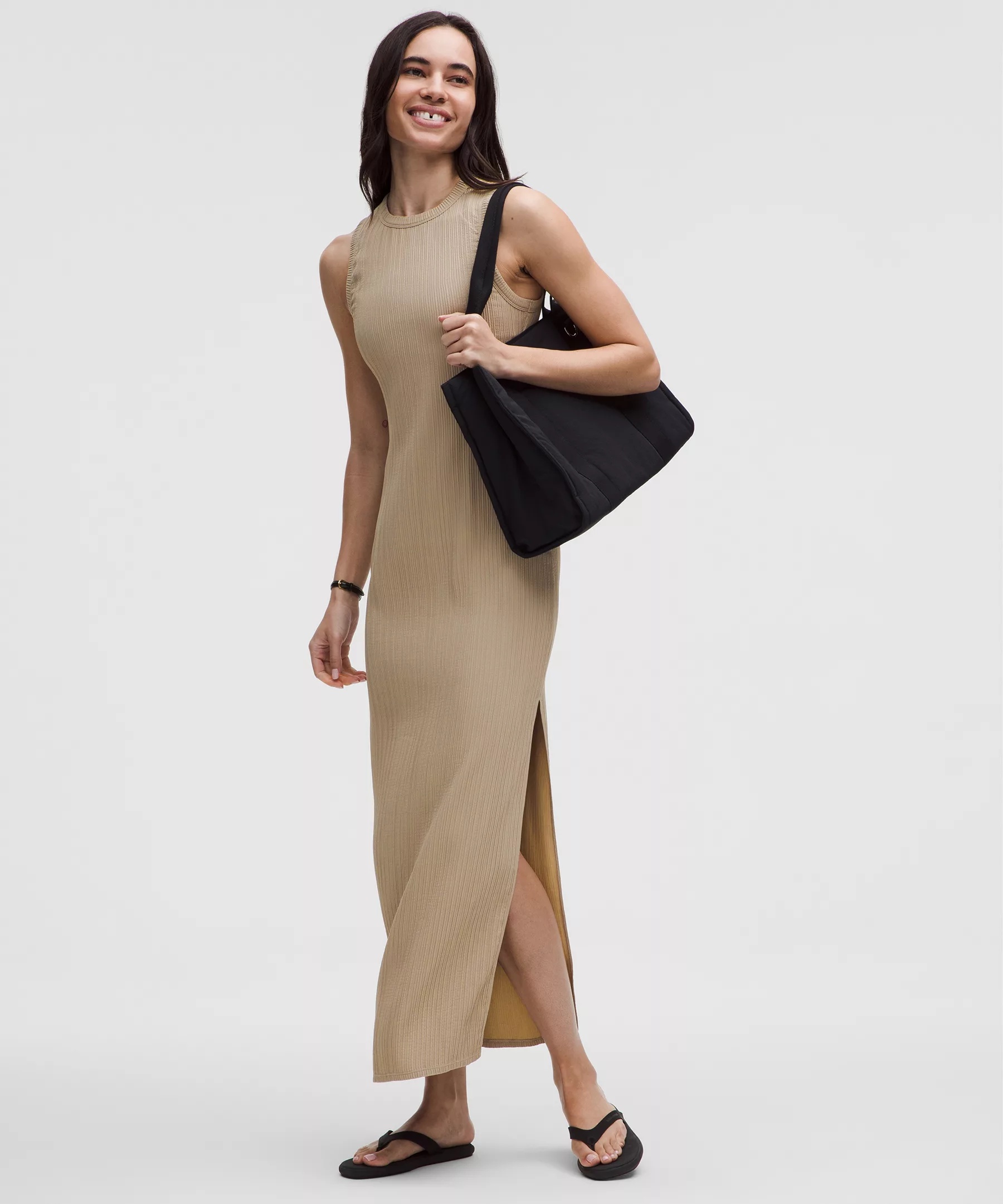 Sleeveless Pleated Stretch Maxi Dress - 1