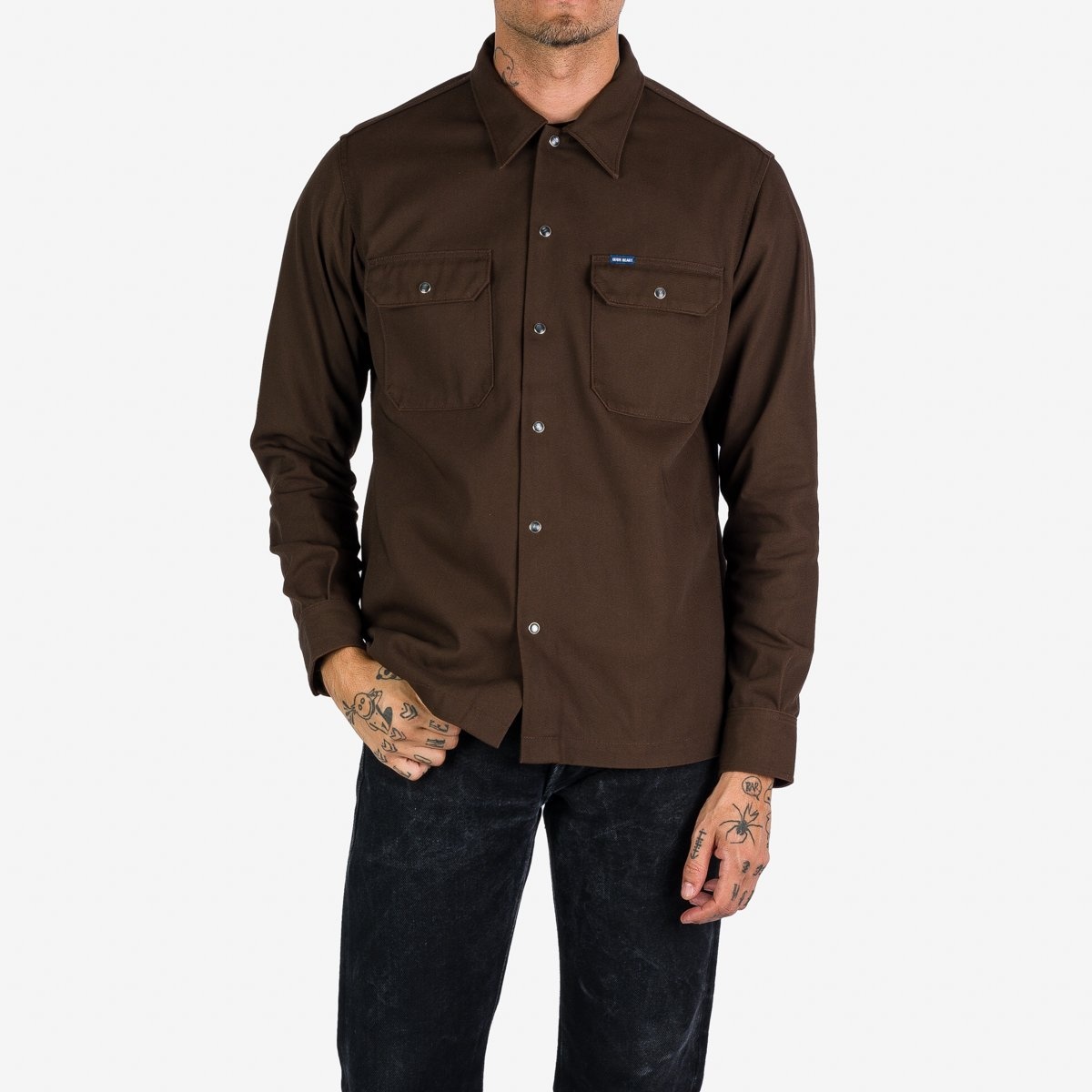 IHSH-364-BRN 11oz T/C Mechanic Shirt - Brown - 3