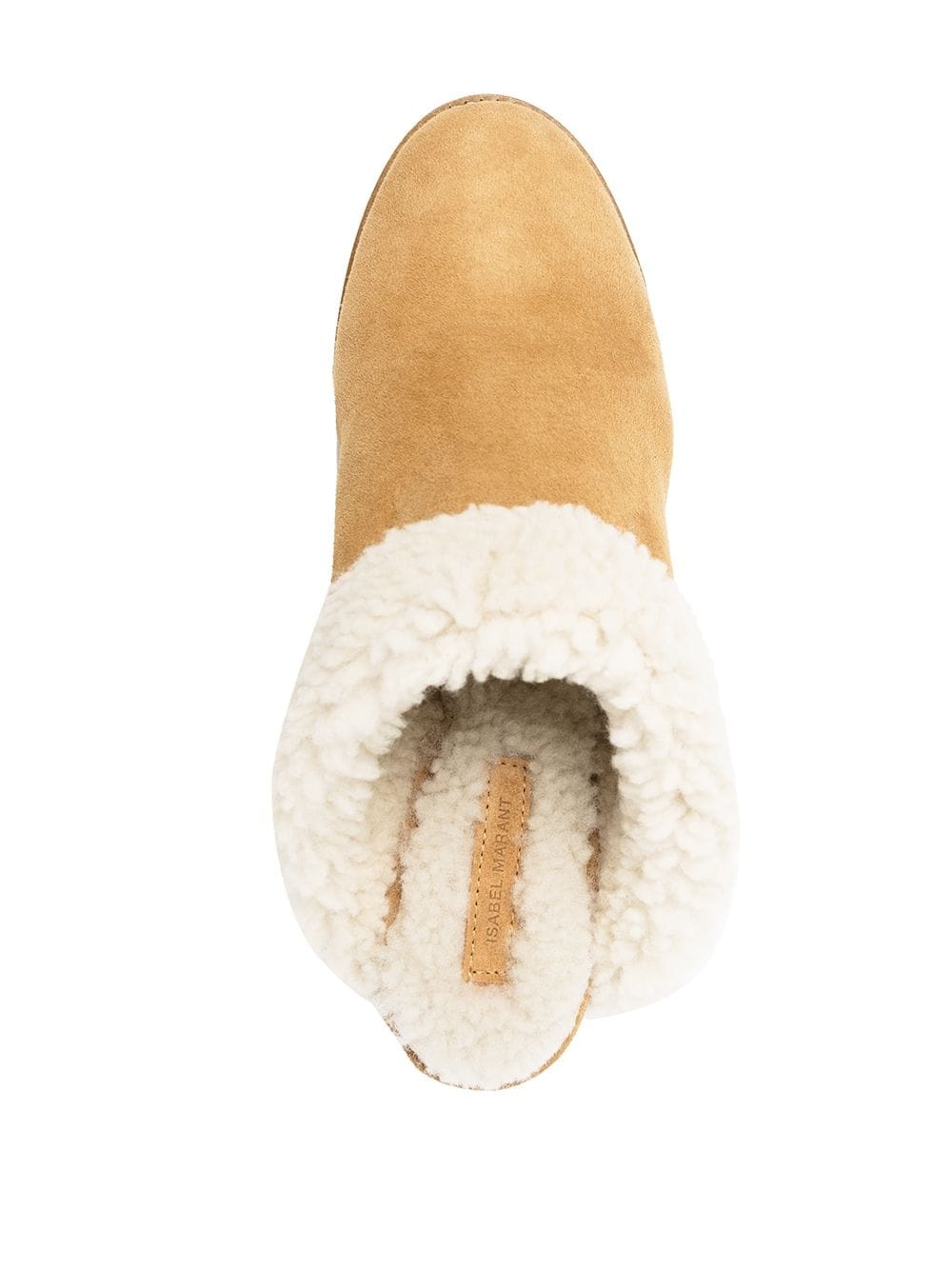 shearling wedge mules - 4