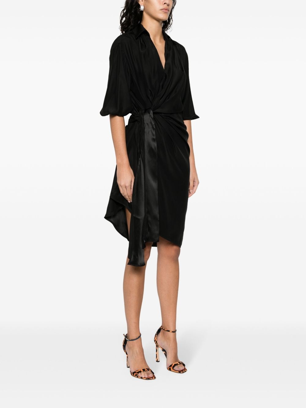 Miya silk wrap dress - 3
