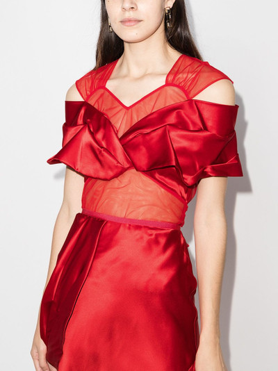 Simone Rocha x Browns 50 twist-front silk and tulle blouse outlook