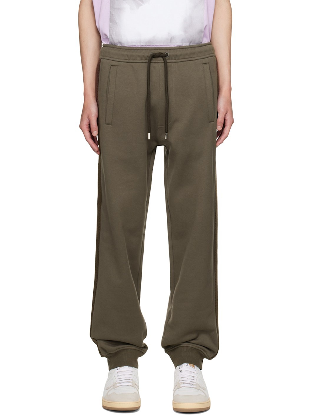 Taupe Side Curb Sweatpants - 1