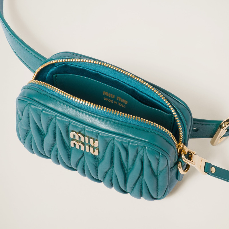 Miu Miu Belt with matelassé pouch outlook