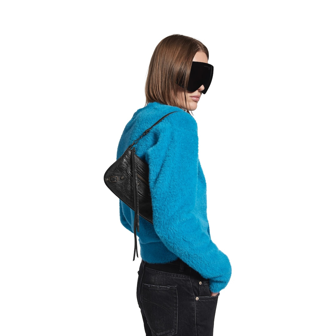 Women's Le City Pouch On Strap in Black - 9