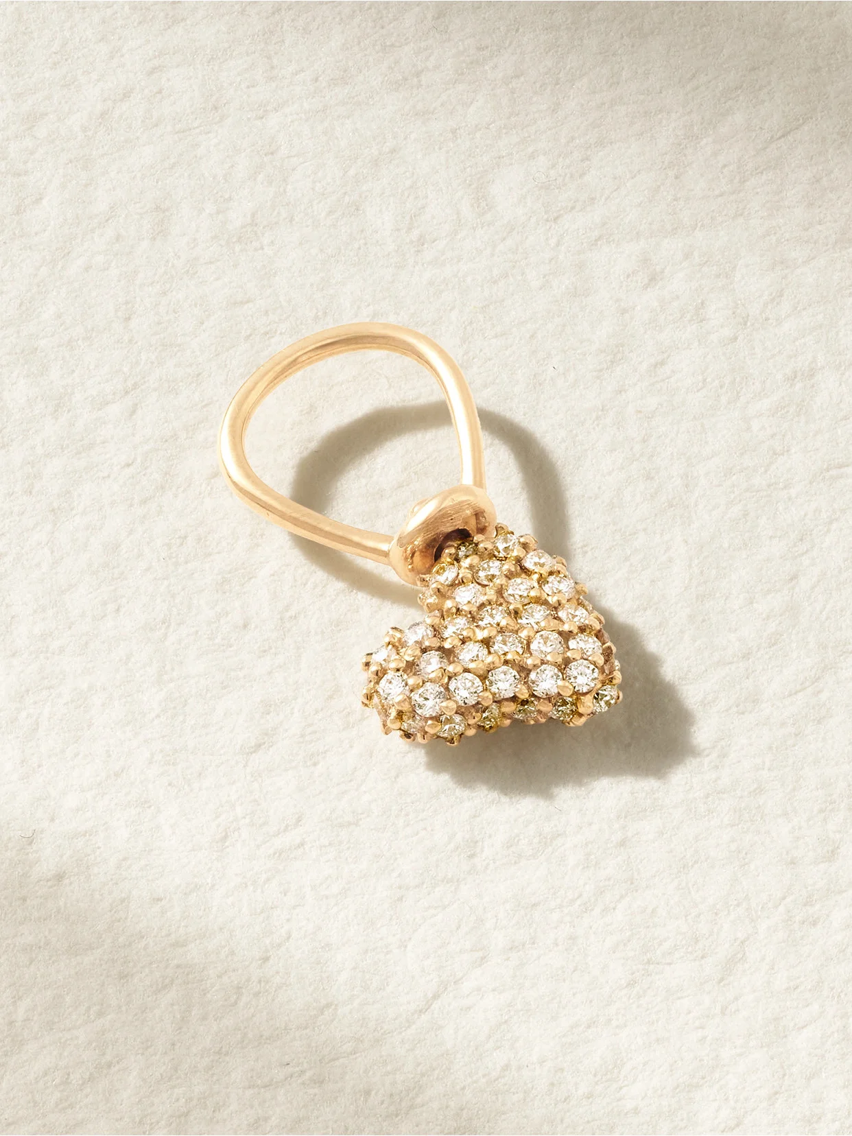 Allstone Itty Bitty Heart 18-karat Gold Diamond Pendant - 1