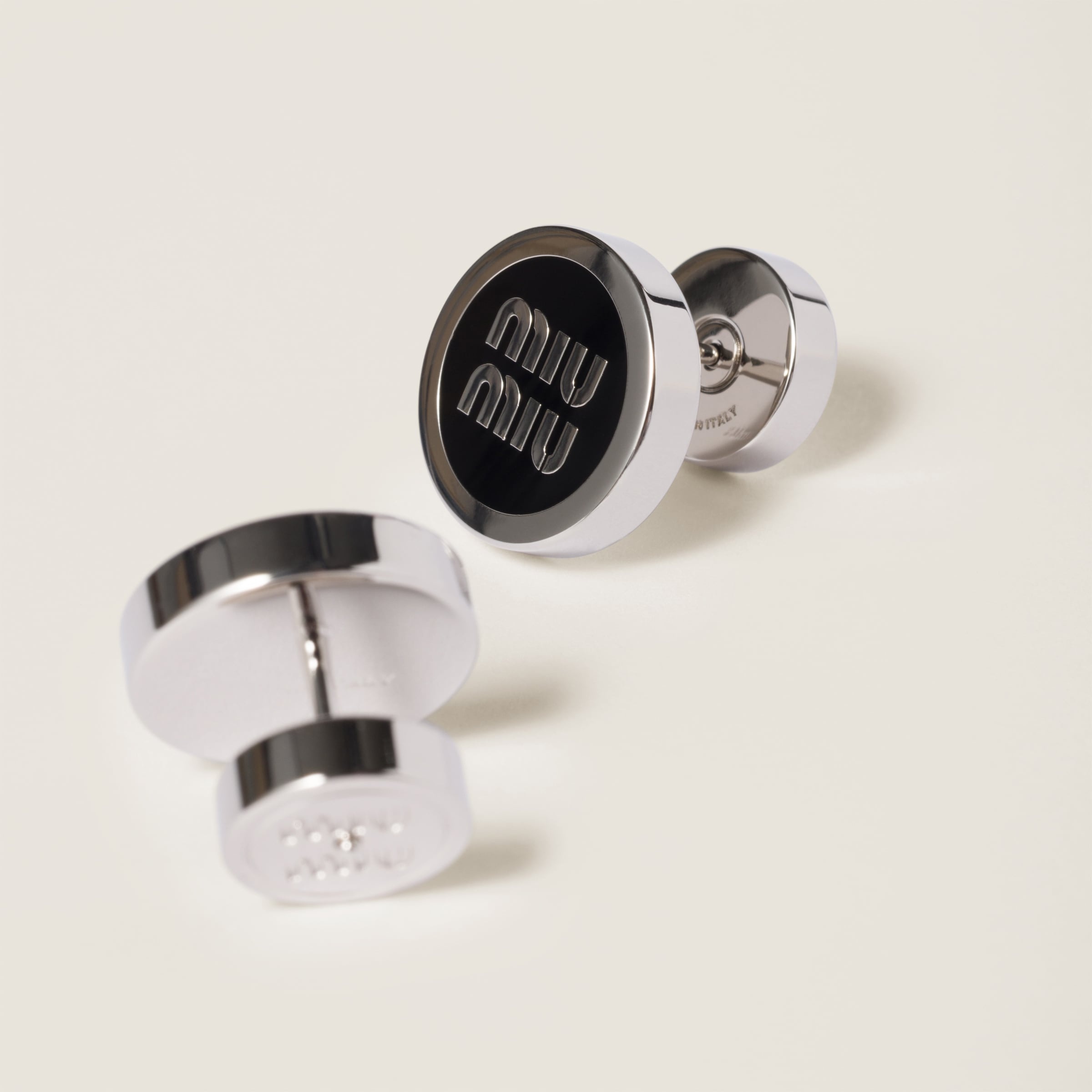 Enameled metal earrings - 2