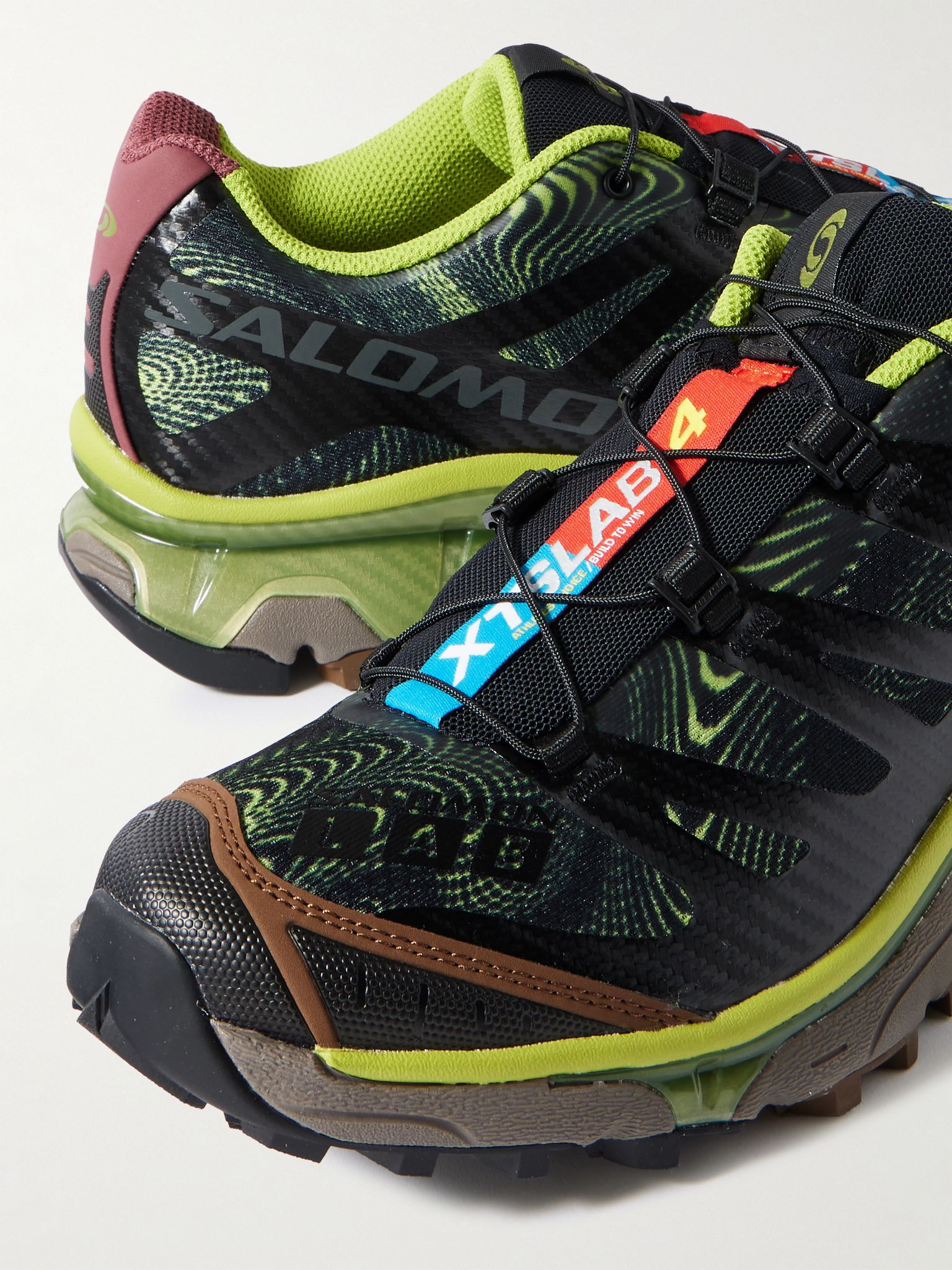 XT-4 Rubber-Trimmed Mesh Sneakers Black - 5