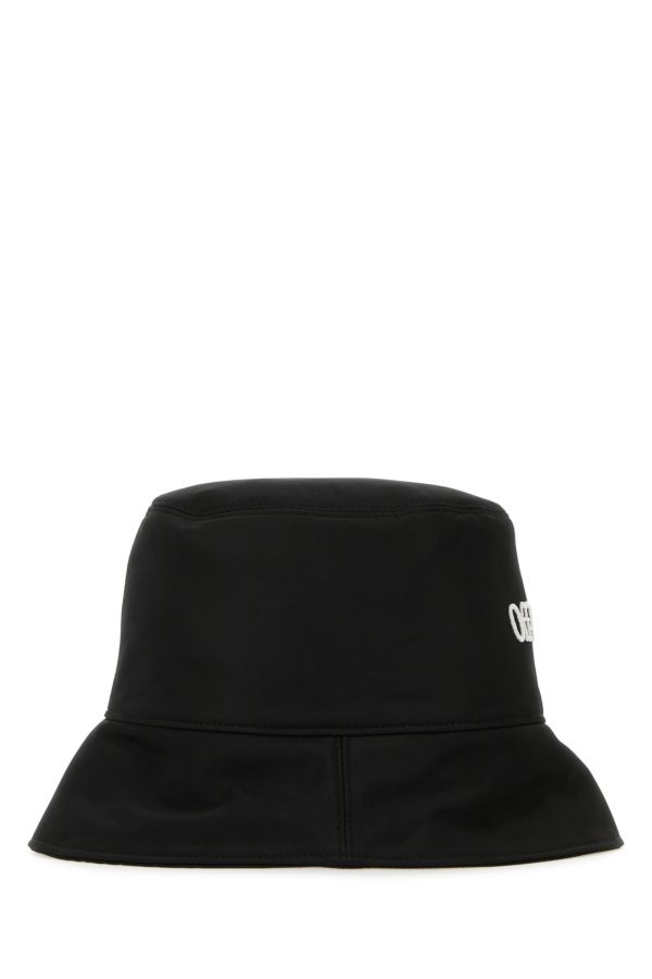 Black polyester bucket hat - 2