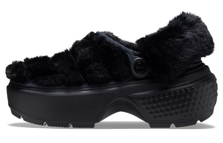 (WMNS) Crocs Stomp Quilted Clogs 'Black' 208938-001 - 2