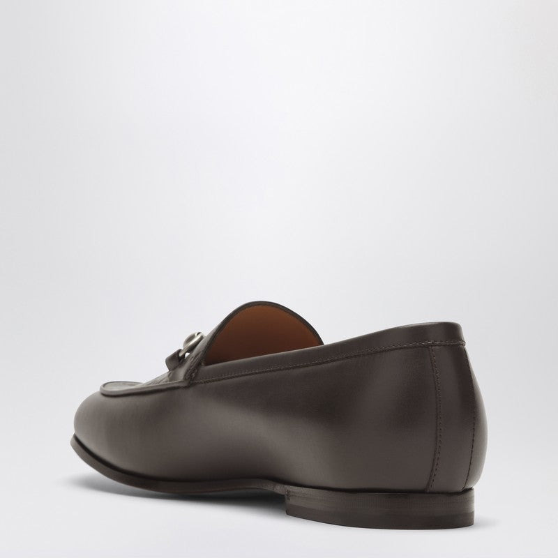 Gucci Brown Leather Gg Moccasin With A Buckle Men - 2