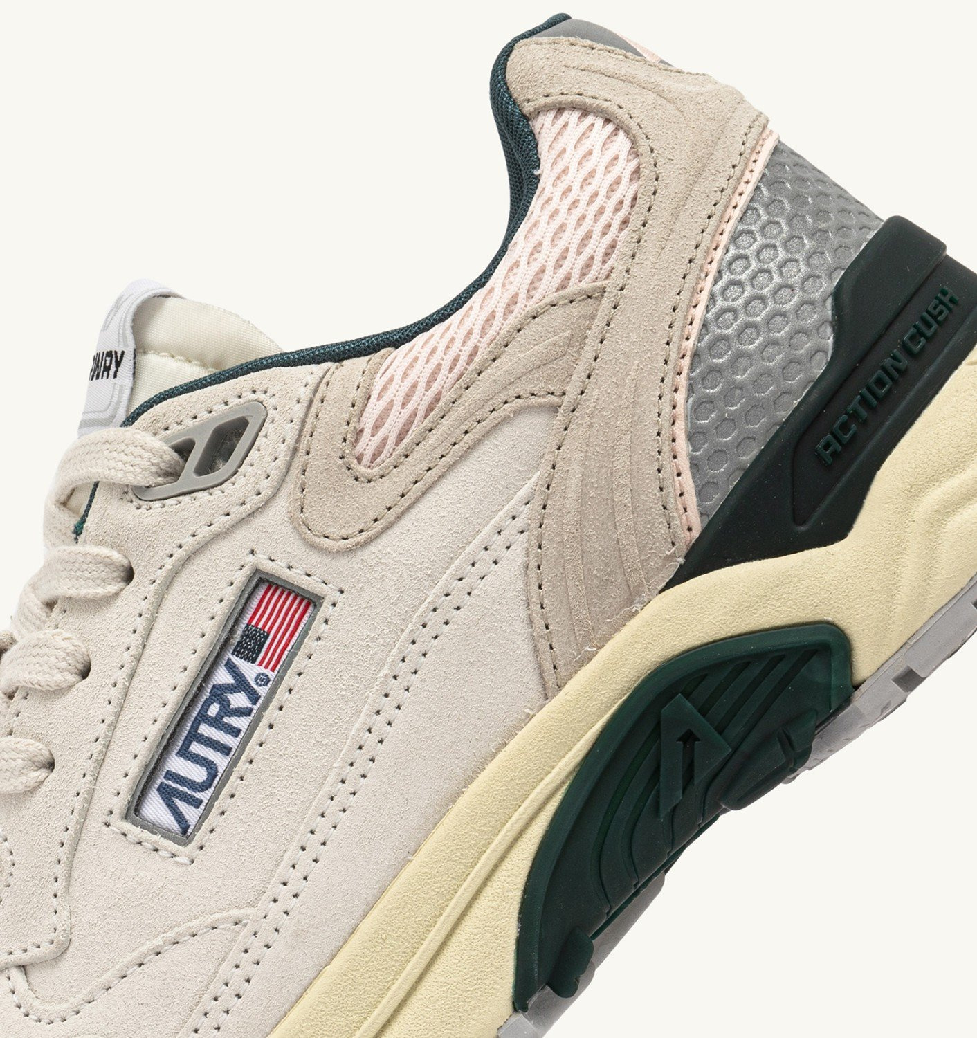 HYPERWAY SNEAKERS IN WHITE AND PINK MESH AND SUEDE - 6