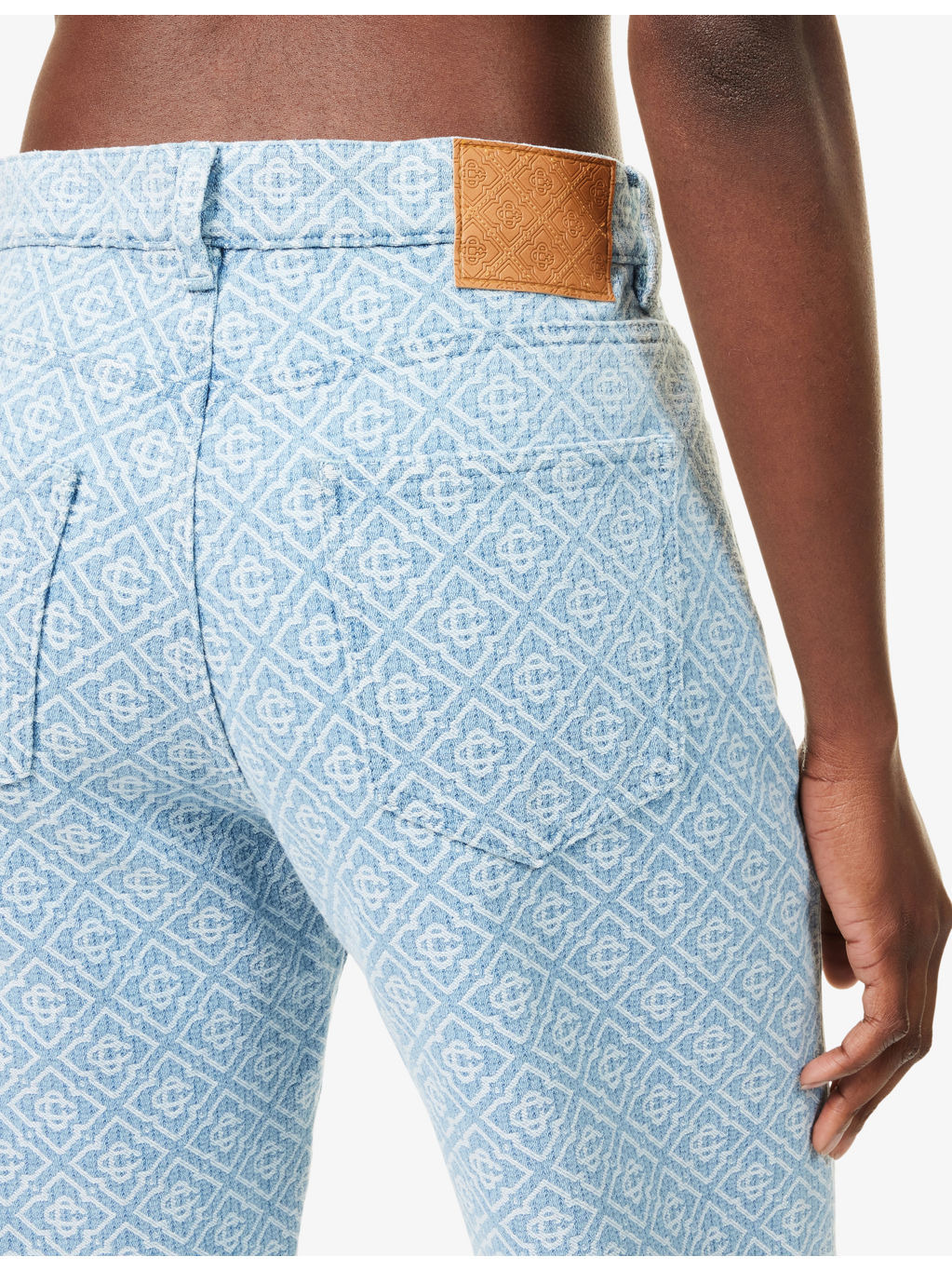 Monogram Straight-Leg Denim Jeans - 6