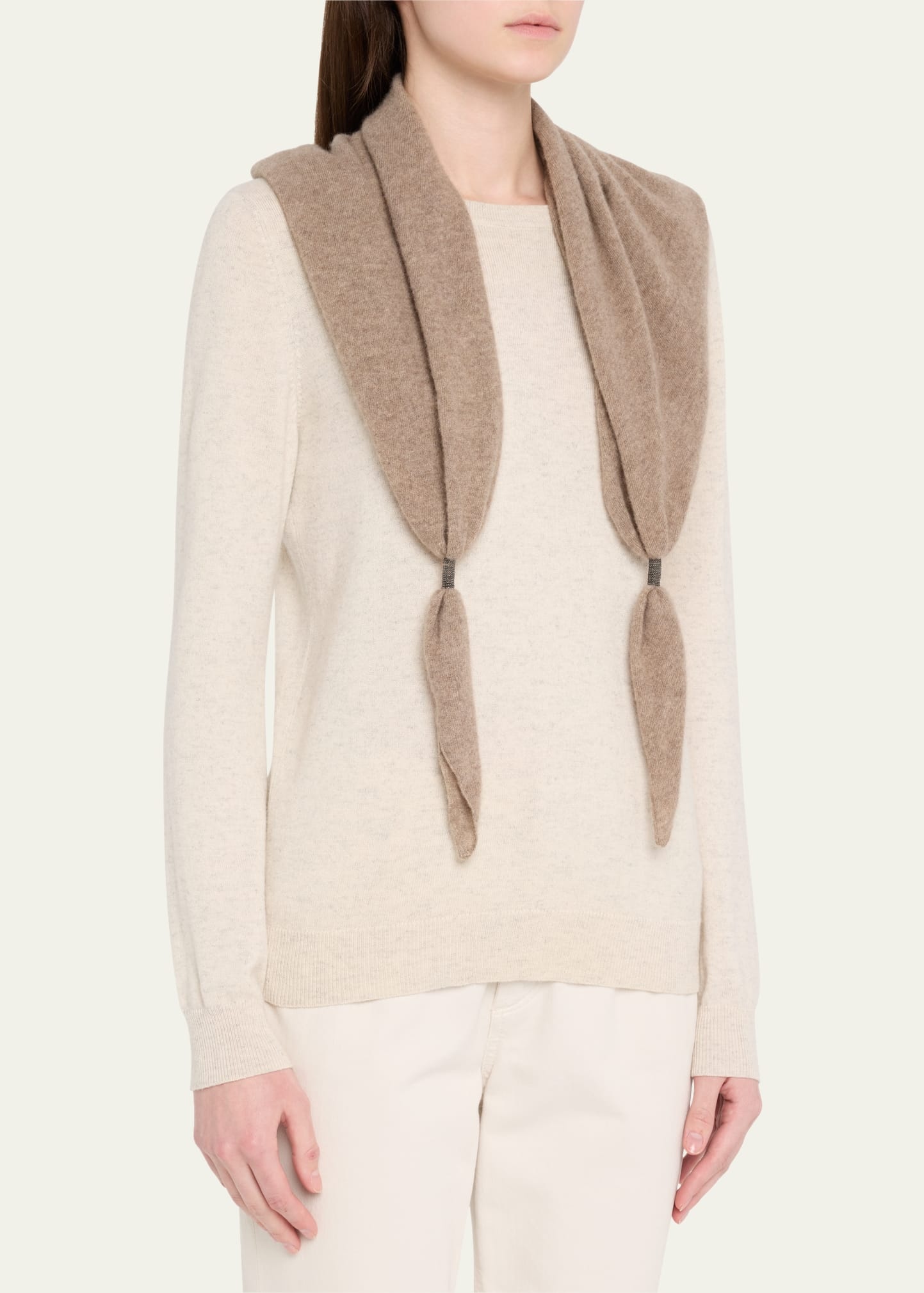 Cashmere Bandana Scarf - 3