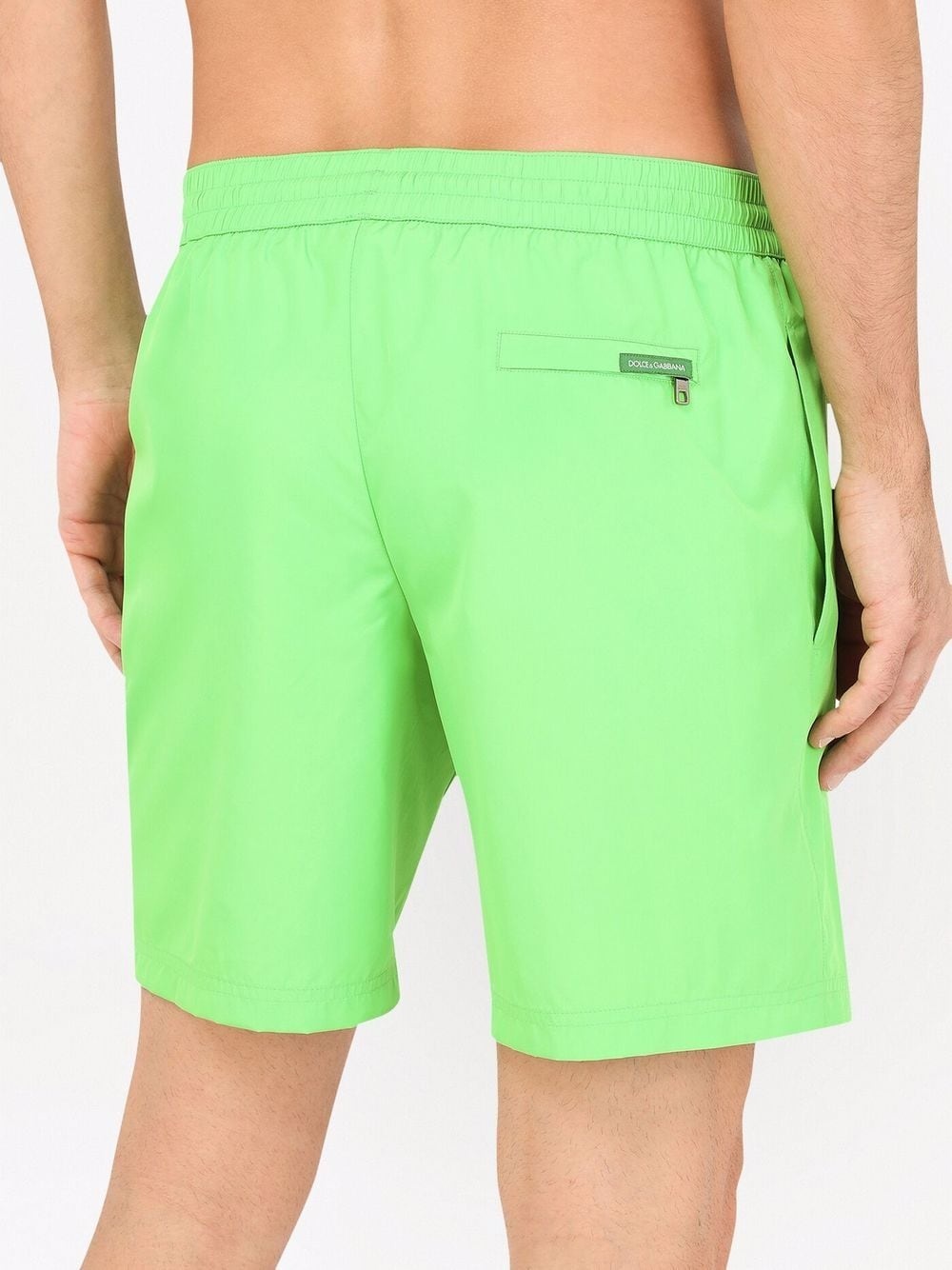 logo-patch mid-length swim shorts - 3