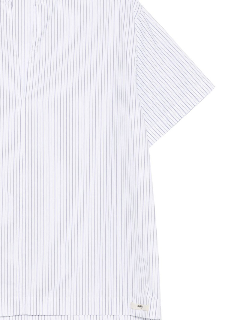 striped V-neck blouse 3