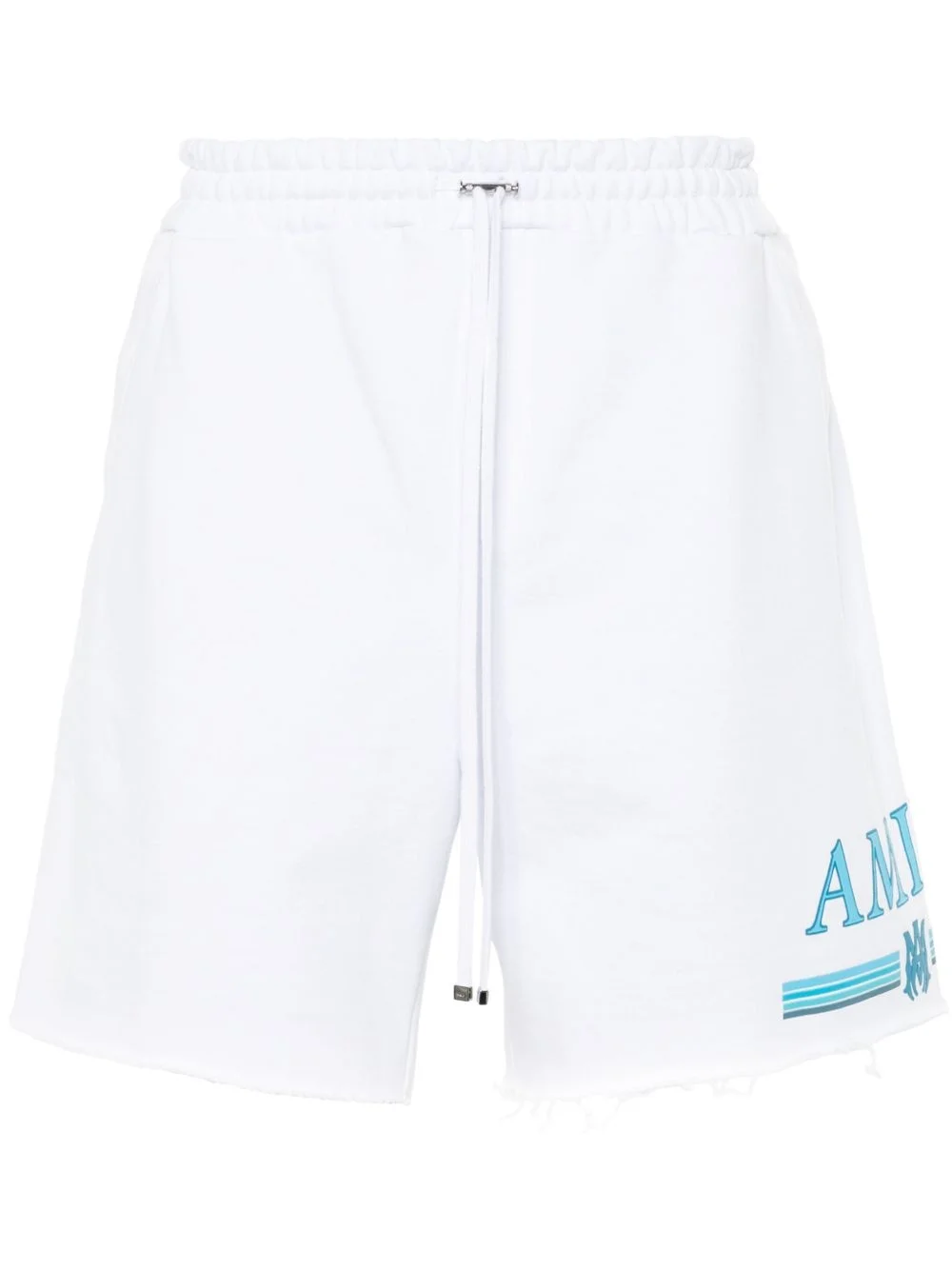 rubberised-logo cotton shorts - 1