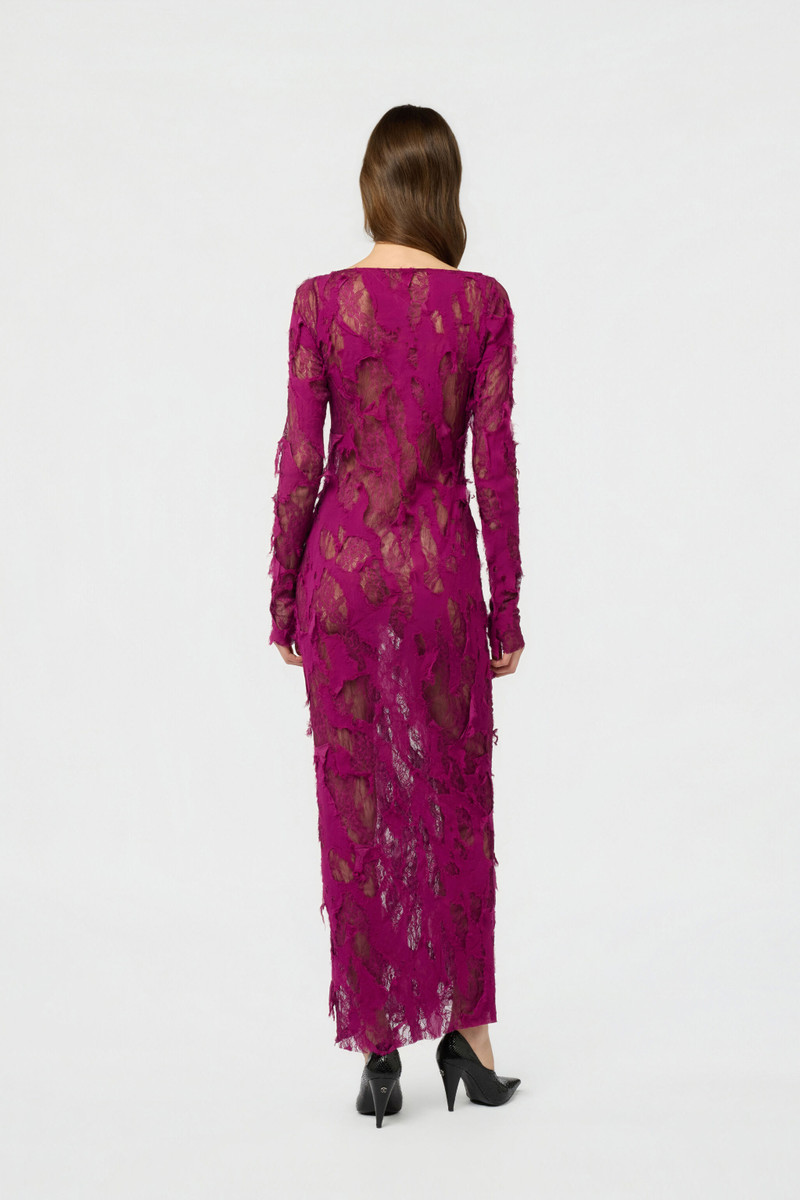 Dress with Destroyed-Effect Lace 4