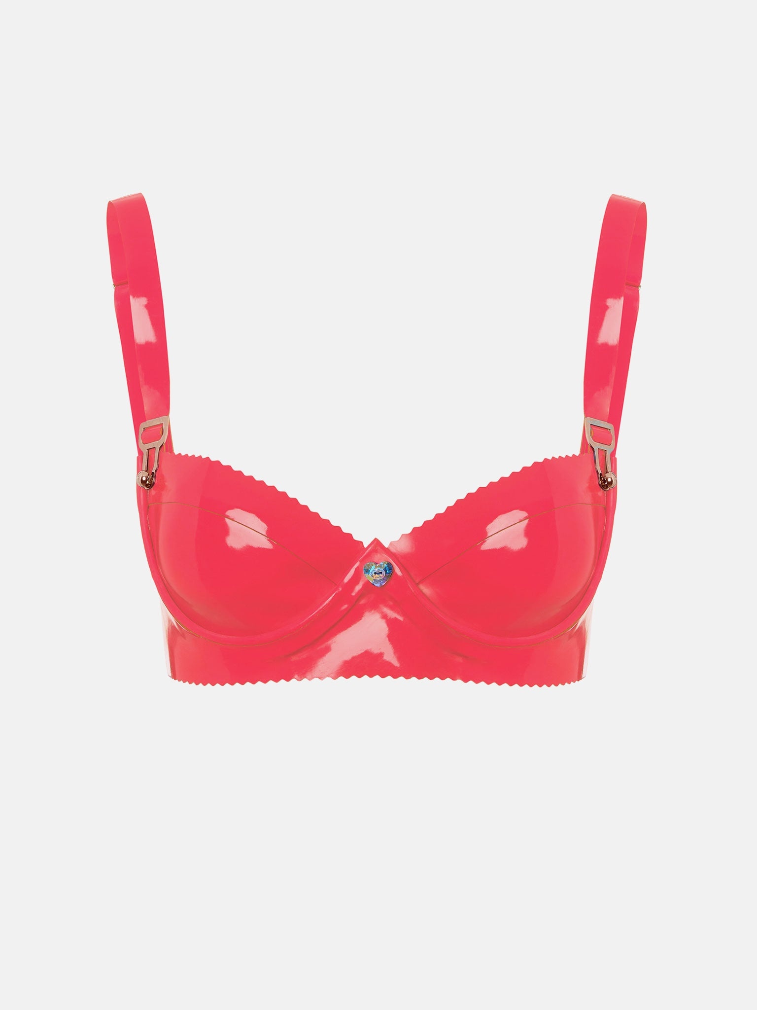 LATEX CHARISMA BRA MAGENTA PINK - 1