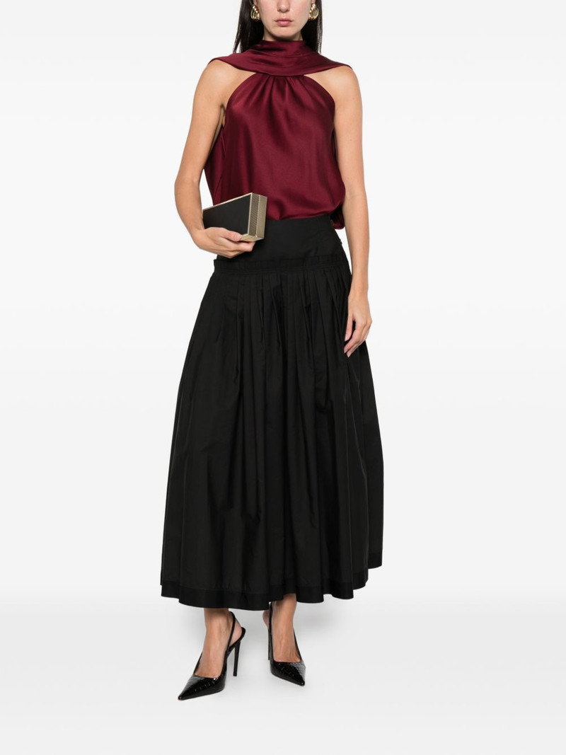 Lanvin pleated basque midi skirt outlook