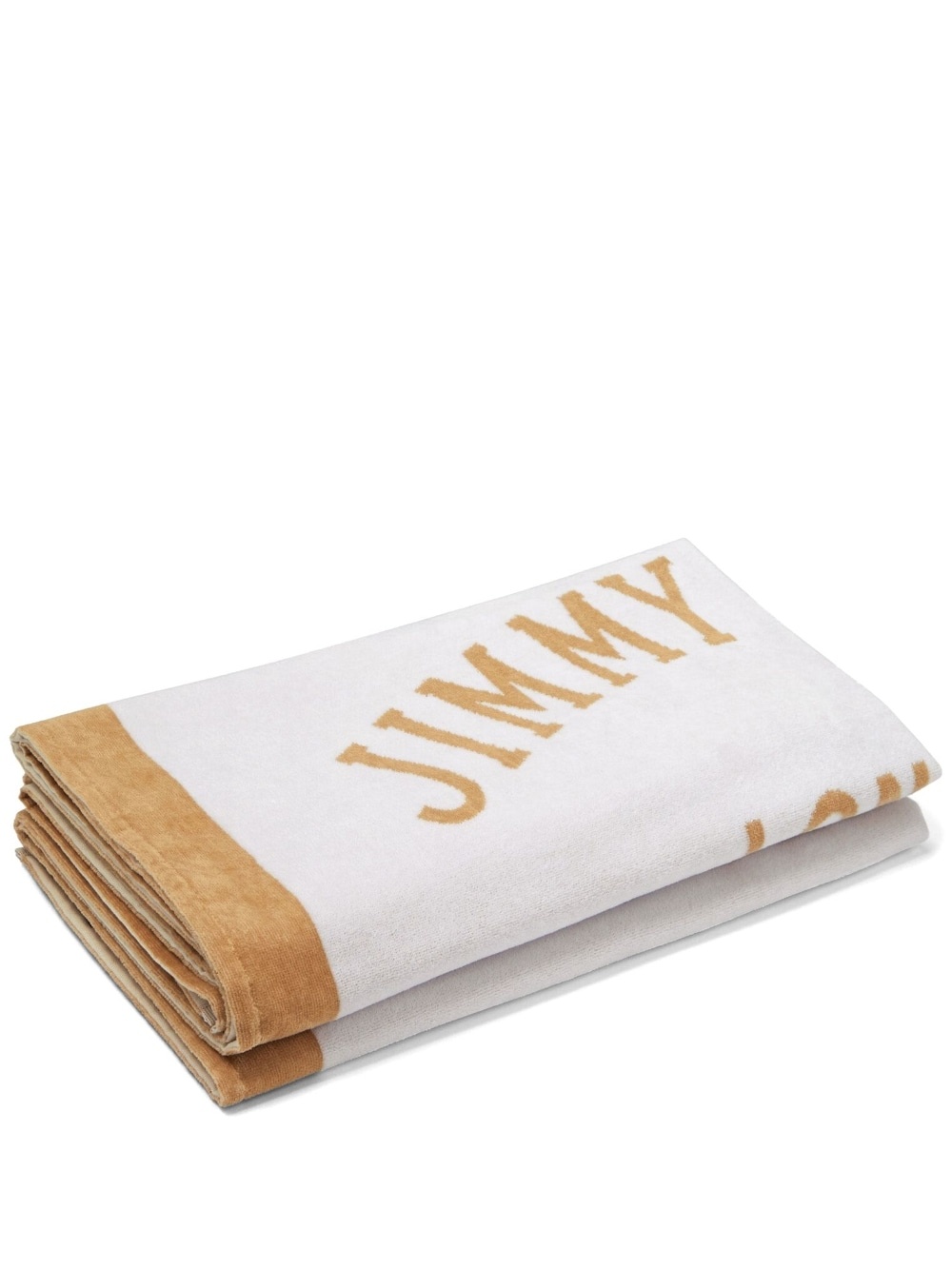 logo-print cotton beach towel - 1