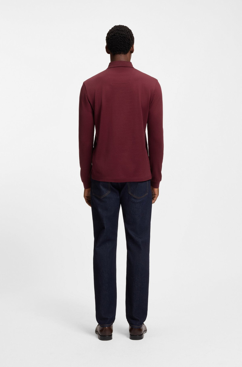 MERCERISED-COTTON POLO SHIRT WITH PLAIN COLLAR 5