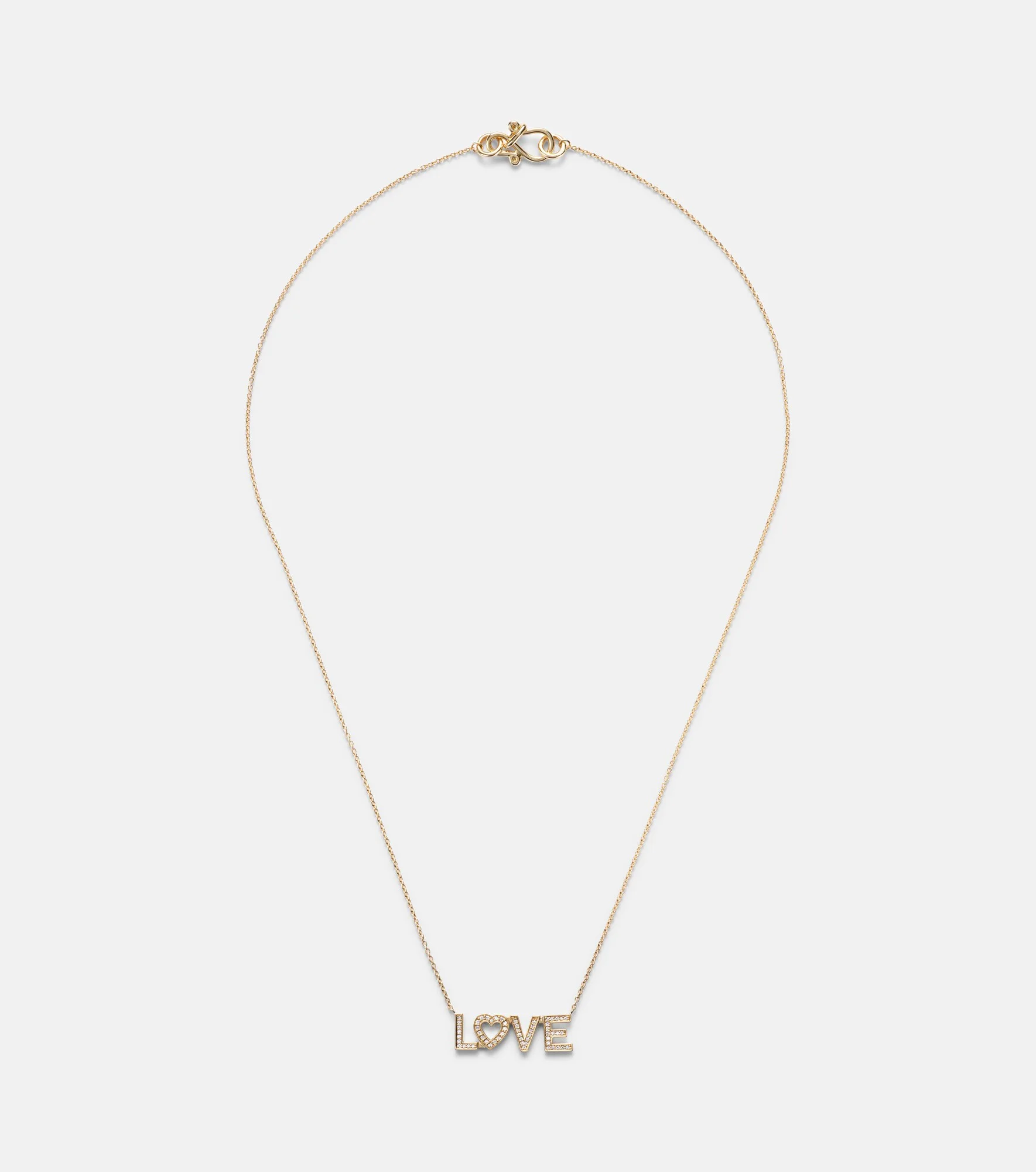 Love 18kt gold necklace with diamonds - 1