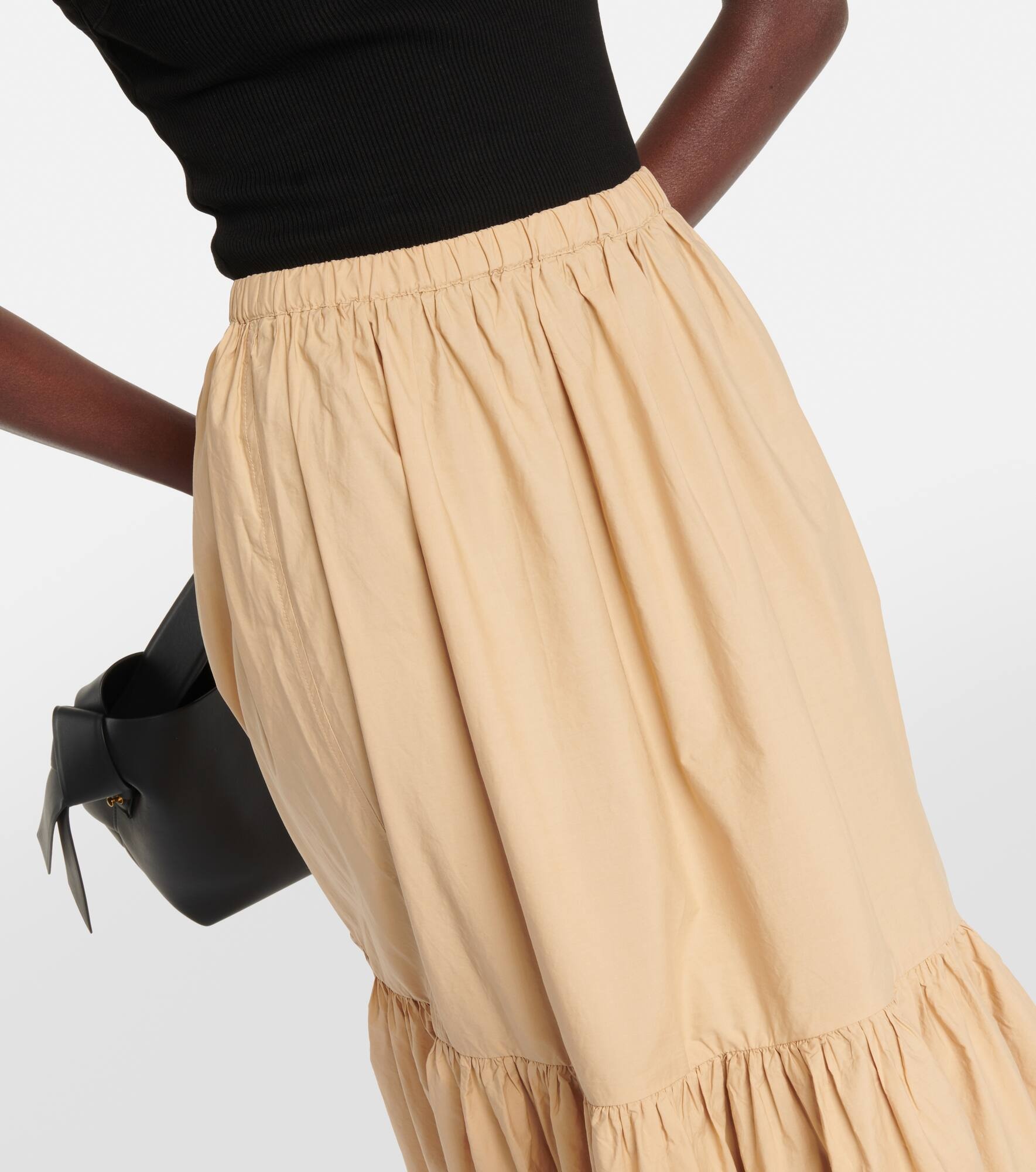 Cotton poplin maxi skirt - 4