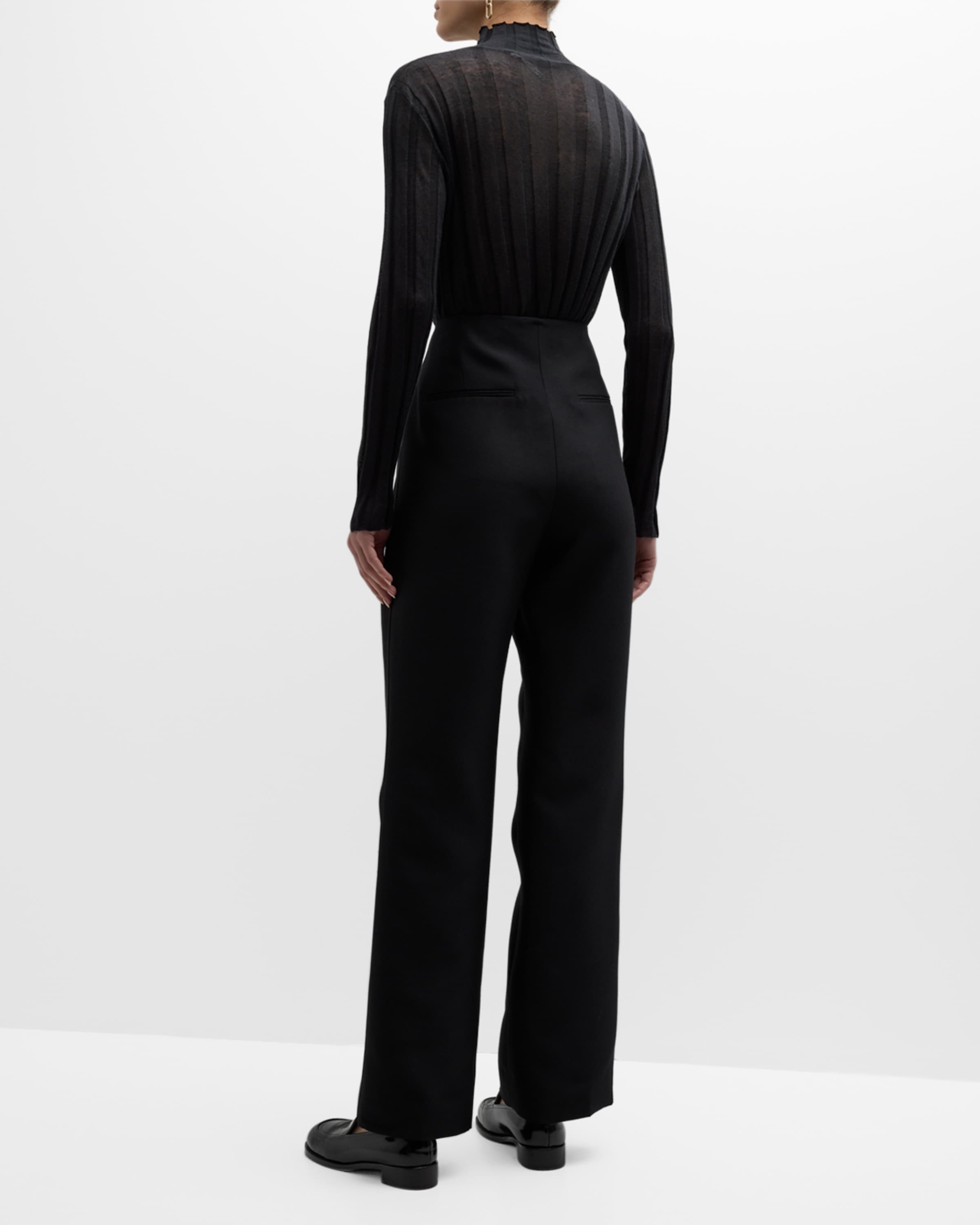パンツ The Row Hector Wool And Silk Tuxedo Pants THE ROW Hector satin-trimmed wool and silk-blend straight