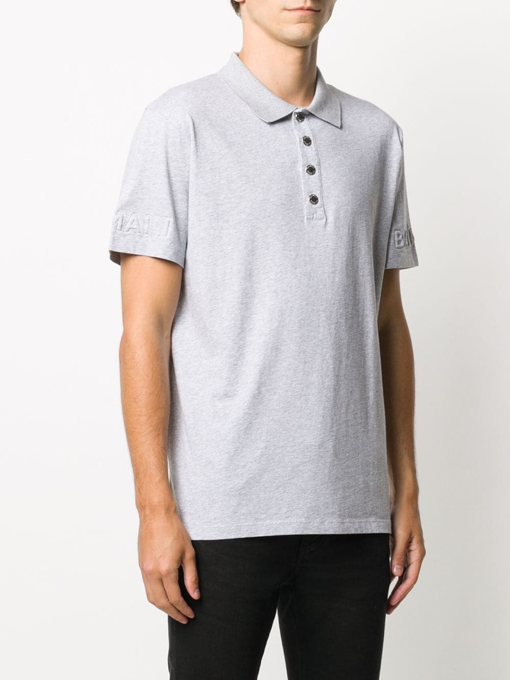 debossed logo polo shirt - 3