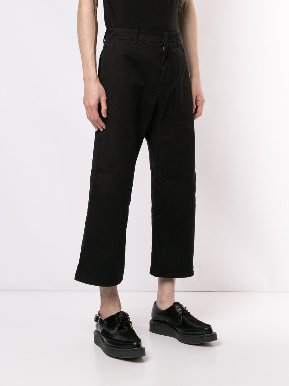 wide leg cropped trousers - 3