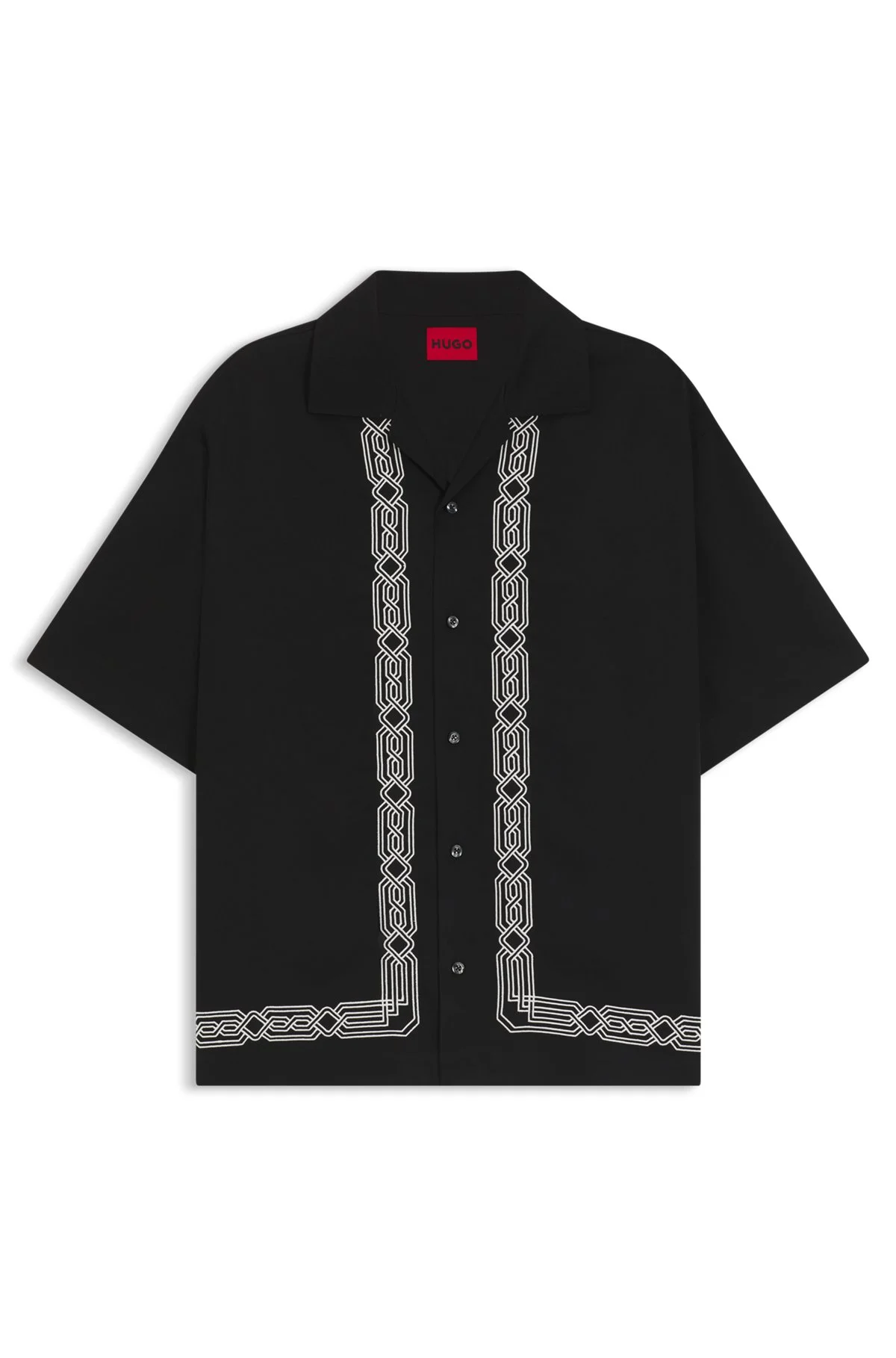 OVERSIZE-FIT SHIRT WITH EMBROIDERED PATTERN - 1