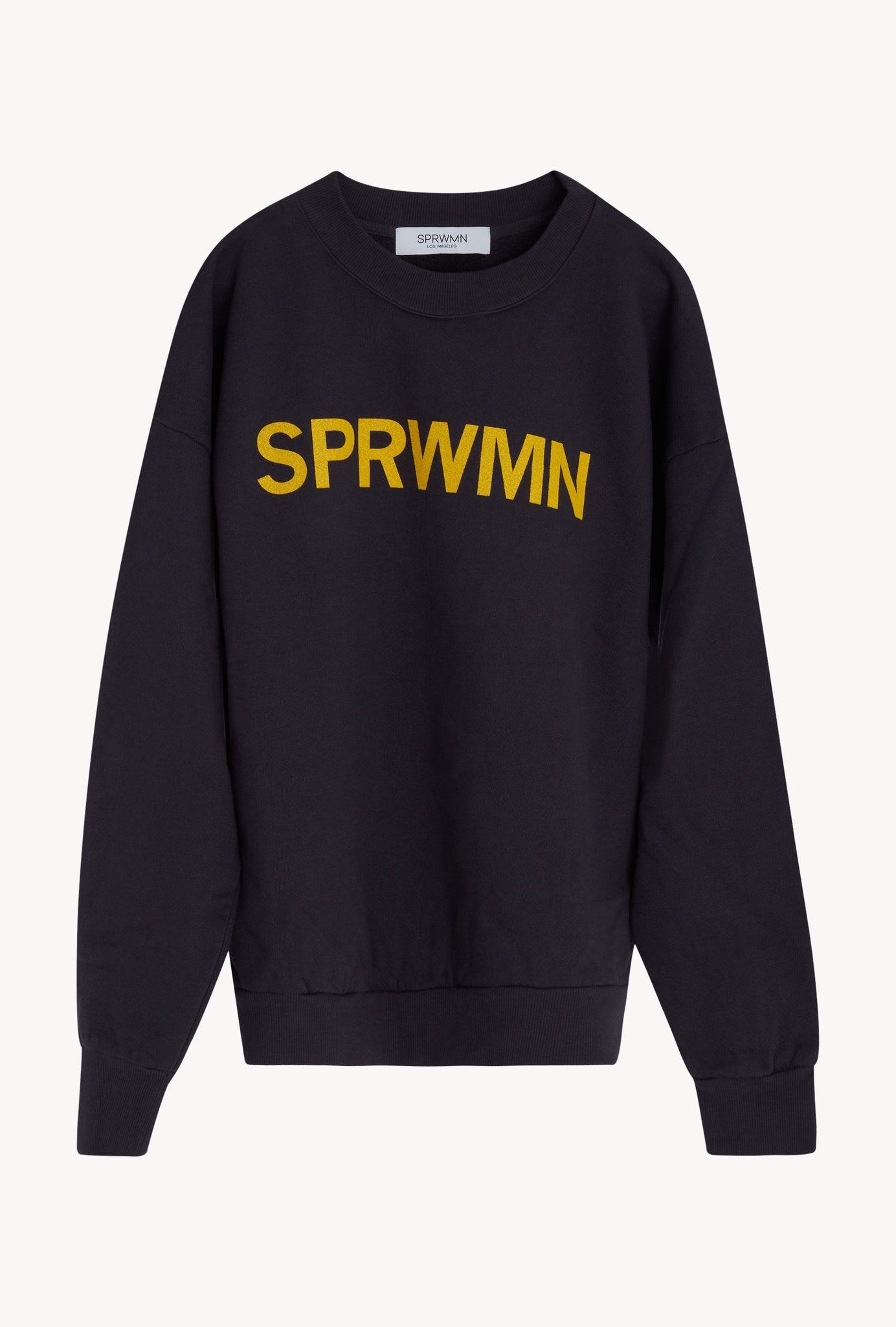 FADED BLACK COTTON LOGO SWEATSHIRT - 3