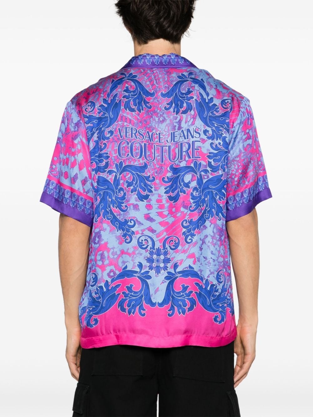 mix-print twill shirt - 4
