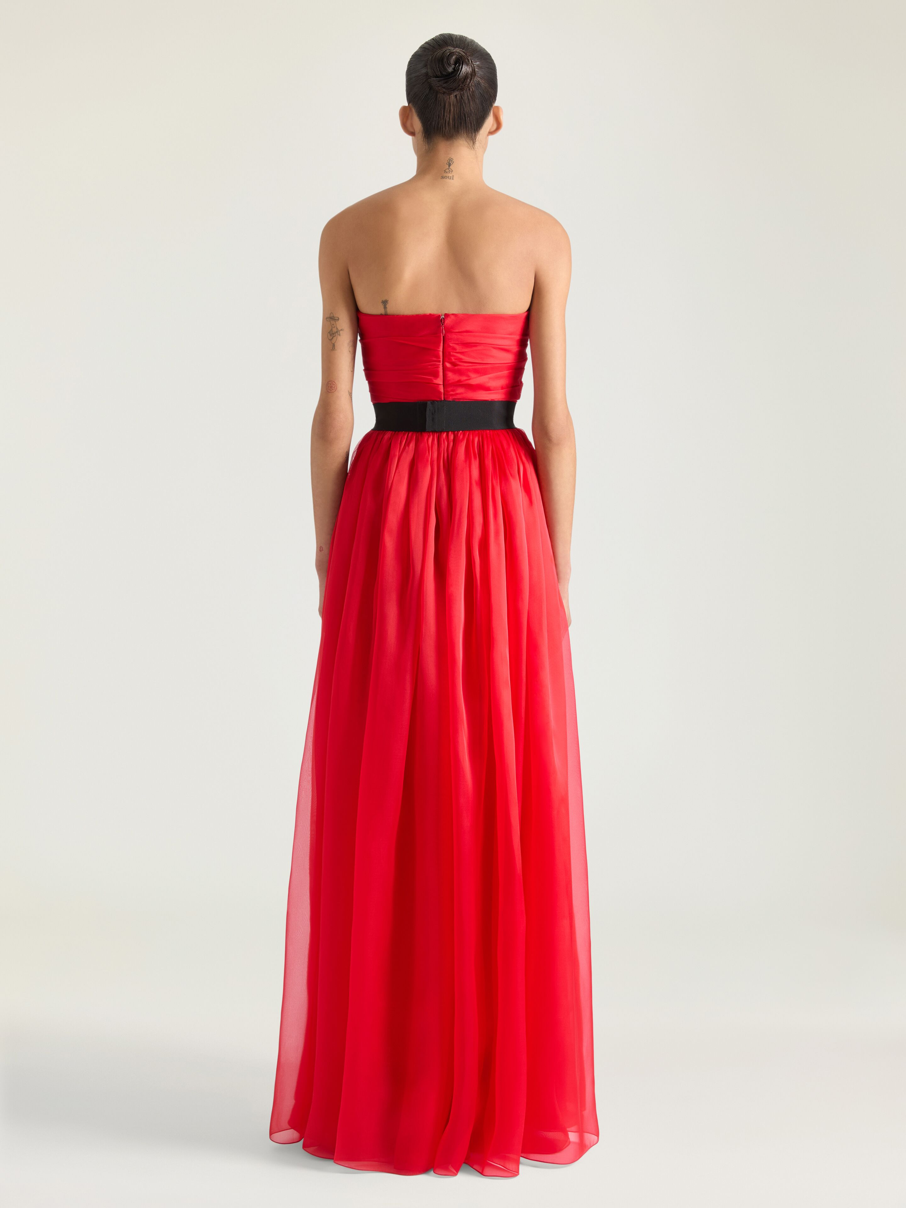 BUSTIER EVENING DRESS IN ORGANZA - 4