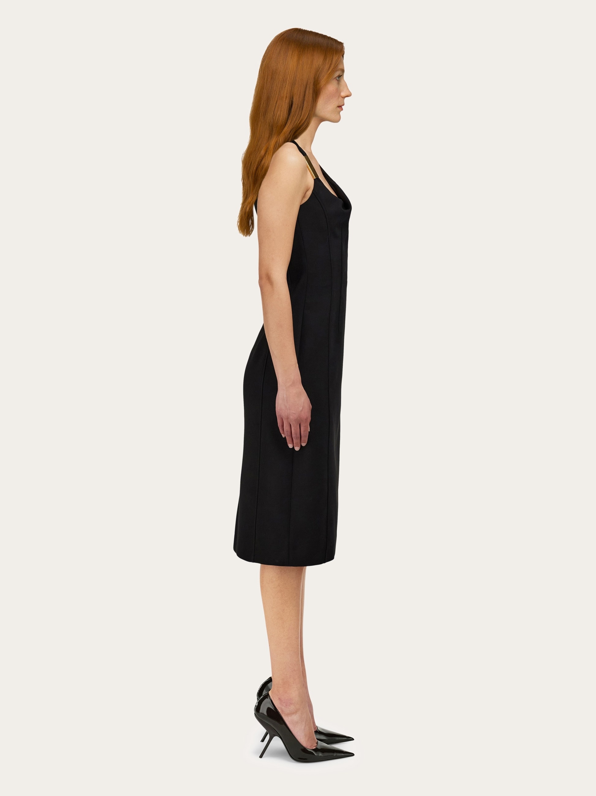 Corseted dress with gathered neckline - 3