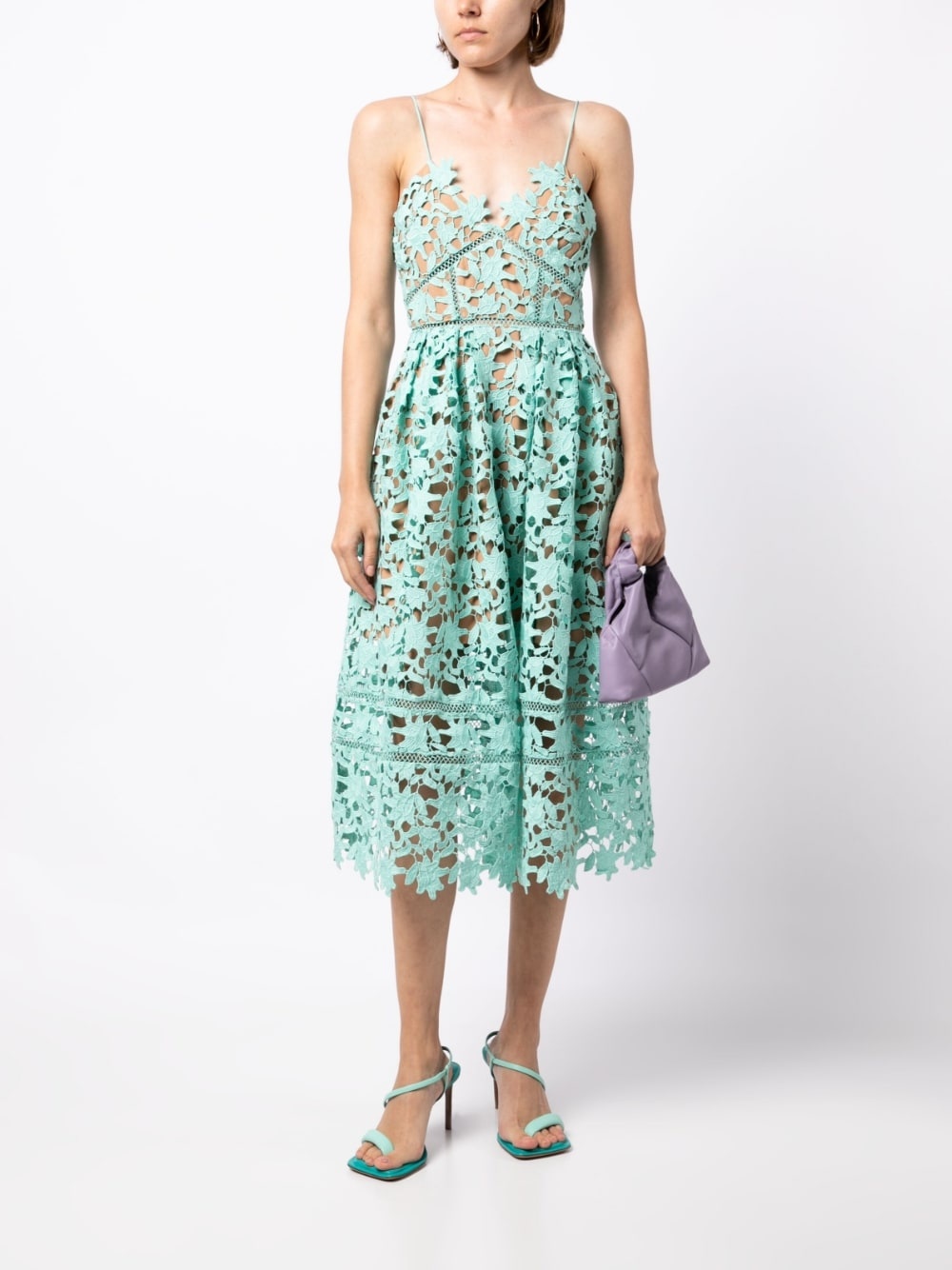 Aqua Azaelea lace midi dress - 2