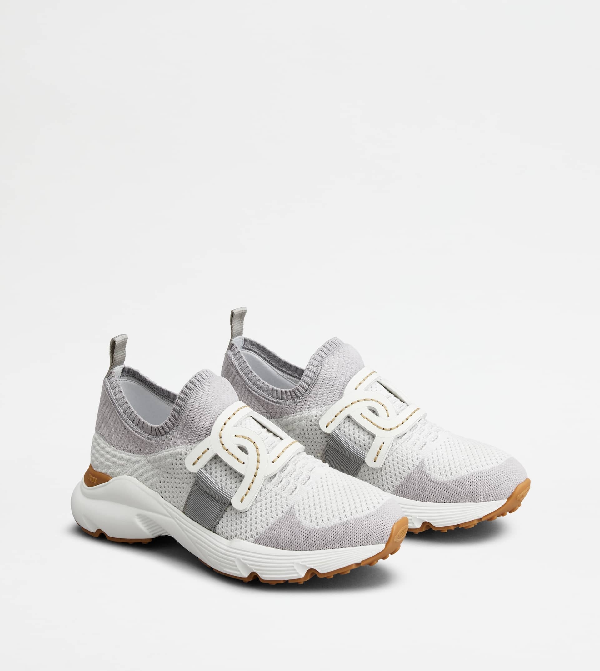 KATE SNEAKERS IN TECHNICAL FABRIC - GREY, BROWN - 2