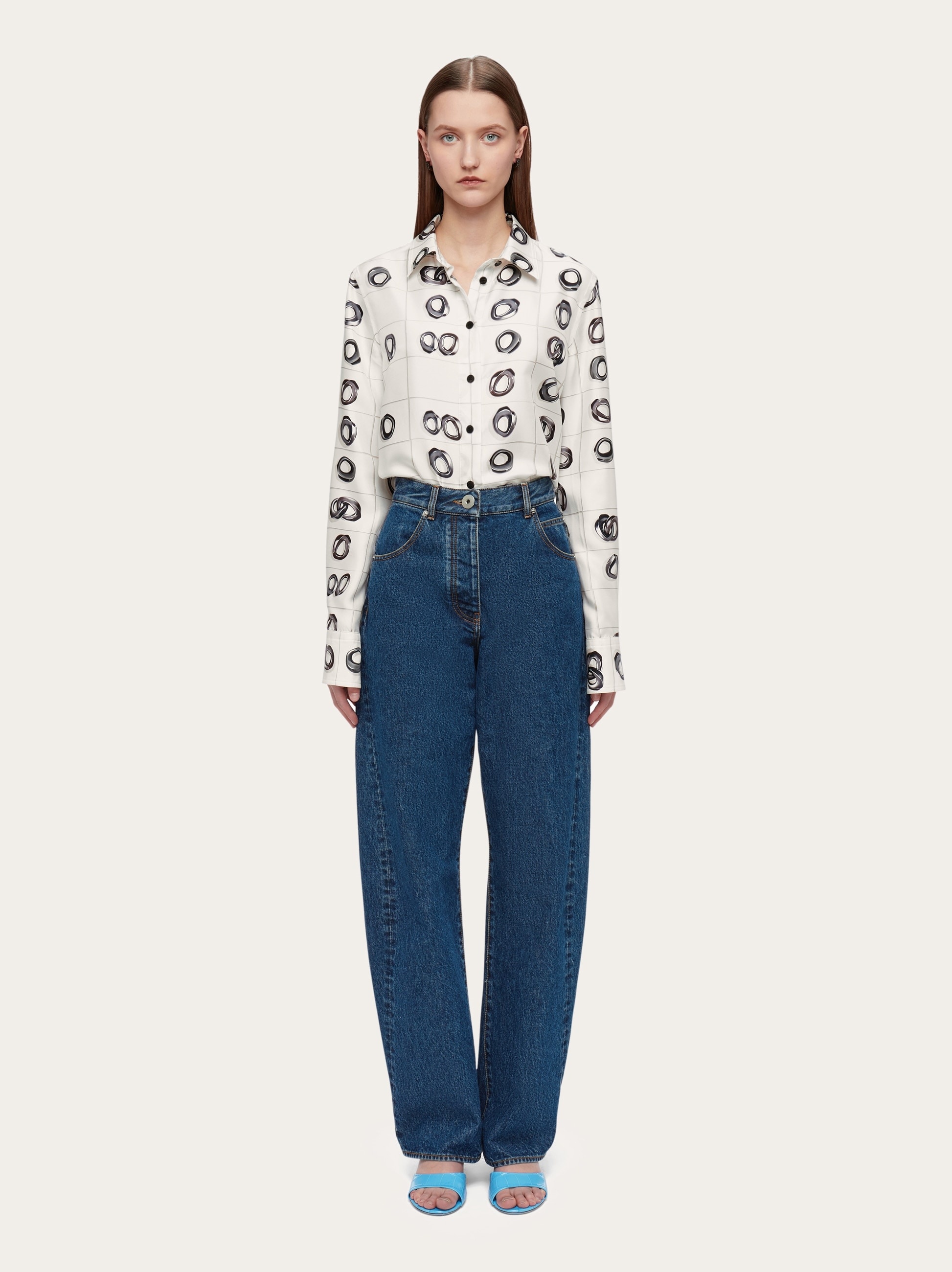 Printed silk shirt - 8