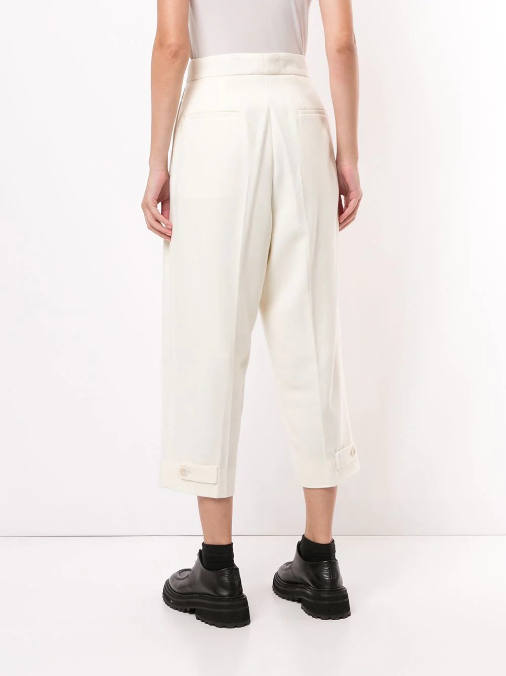 crop-leg tapered trousers - 4