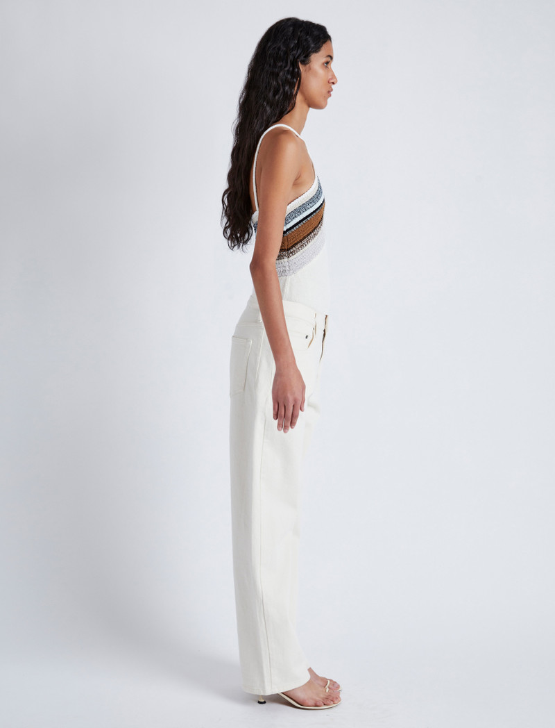 Bella Tank in Crochet Stripe Knit 4