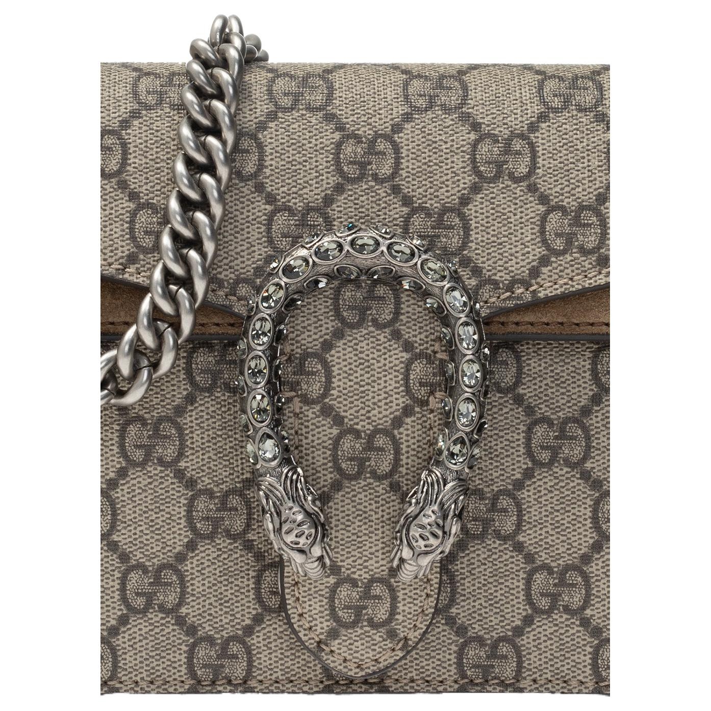 (WMNS) Gucci GG Dionysus Small-Sized Single-Shoulder Bag Grey/Brown 499623-92TJN-8660 - 4
