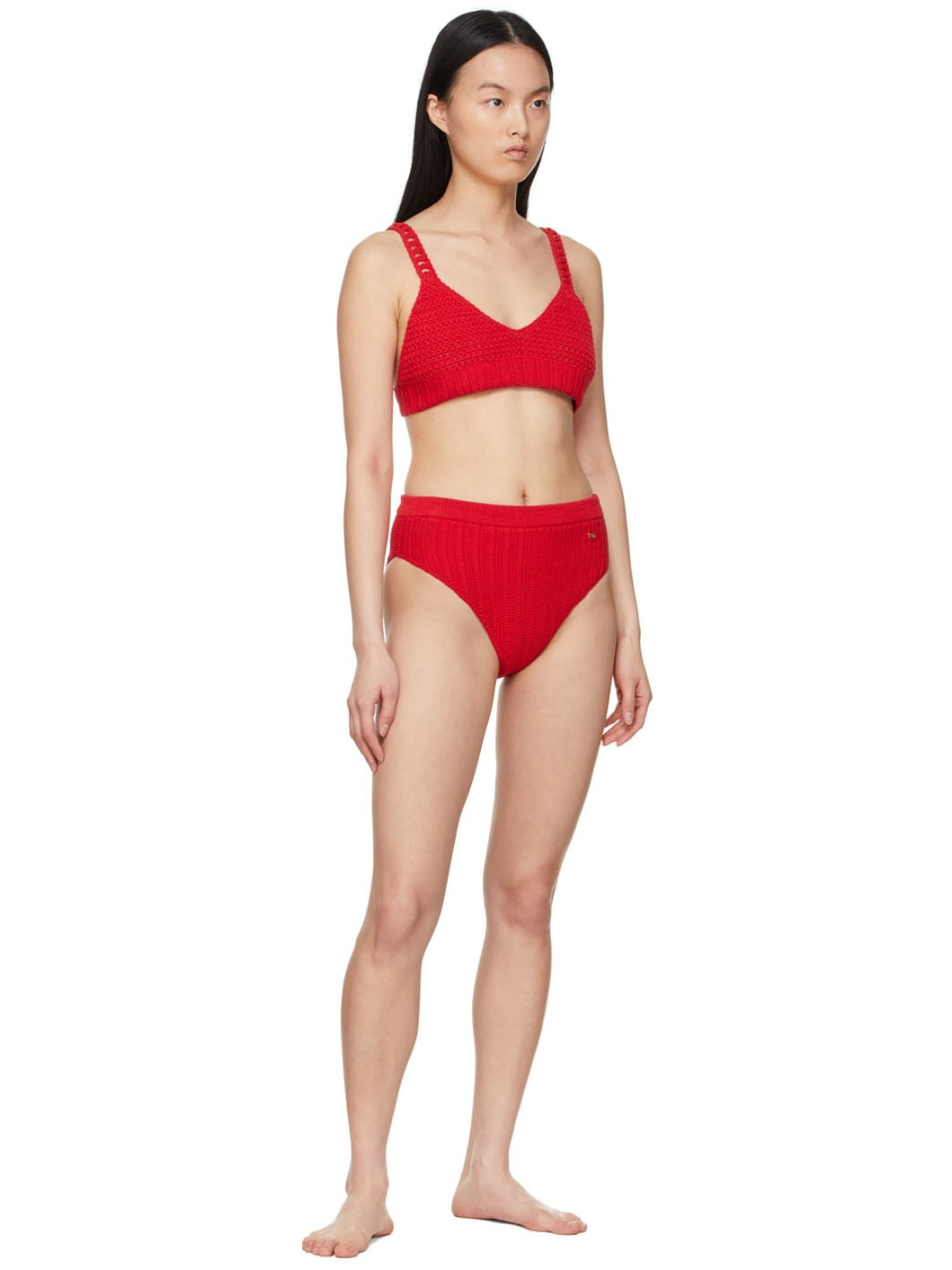 Red Cotton Bikini - 4