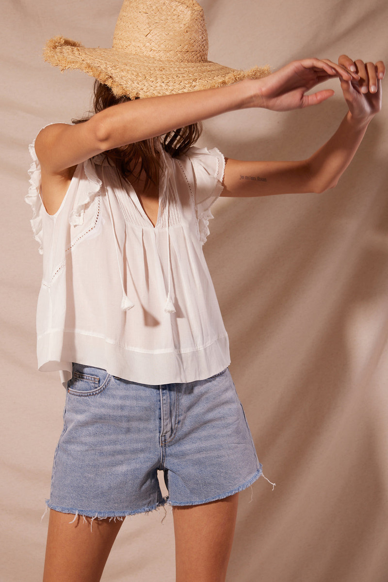 Poupette St Barth Blouse Paulina - White outlook