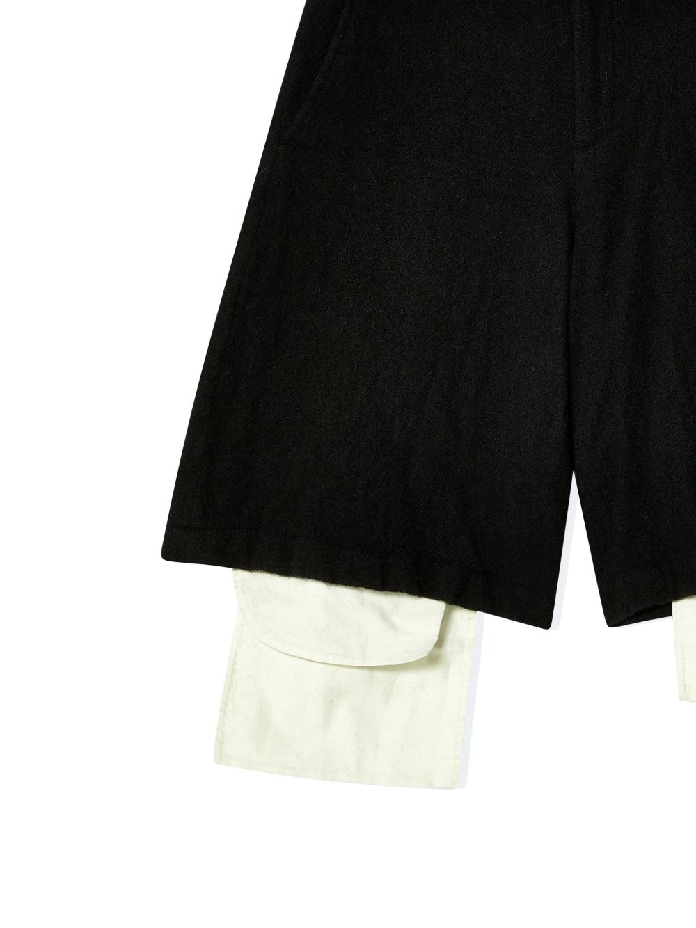 layered-design shorts - 2
